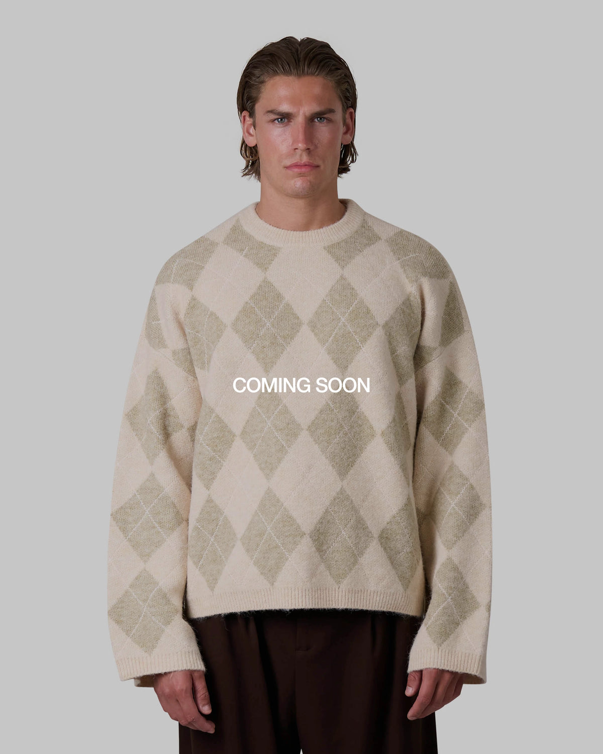 Diamond Sweater | Beige/Ecru
