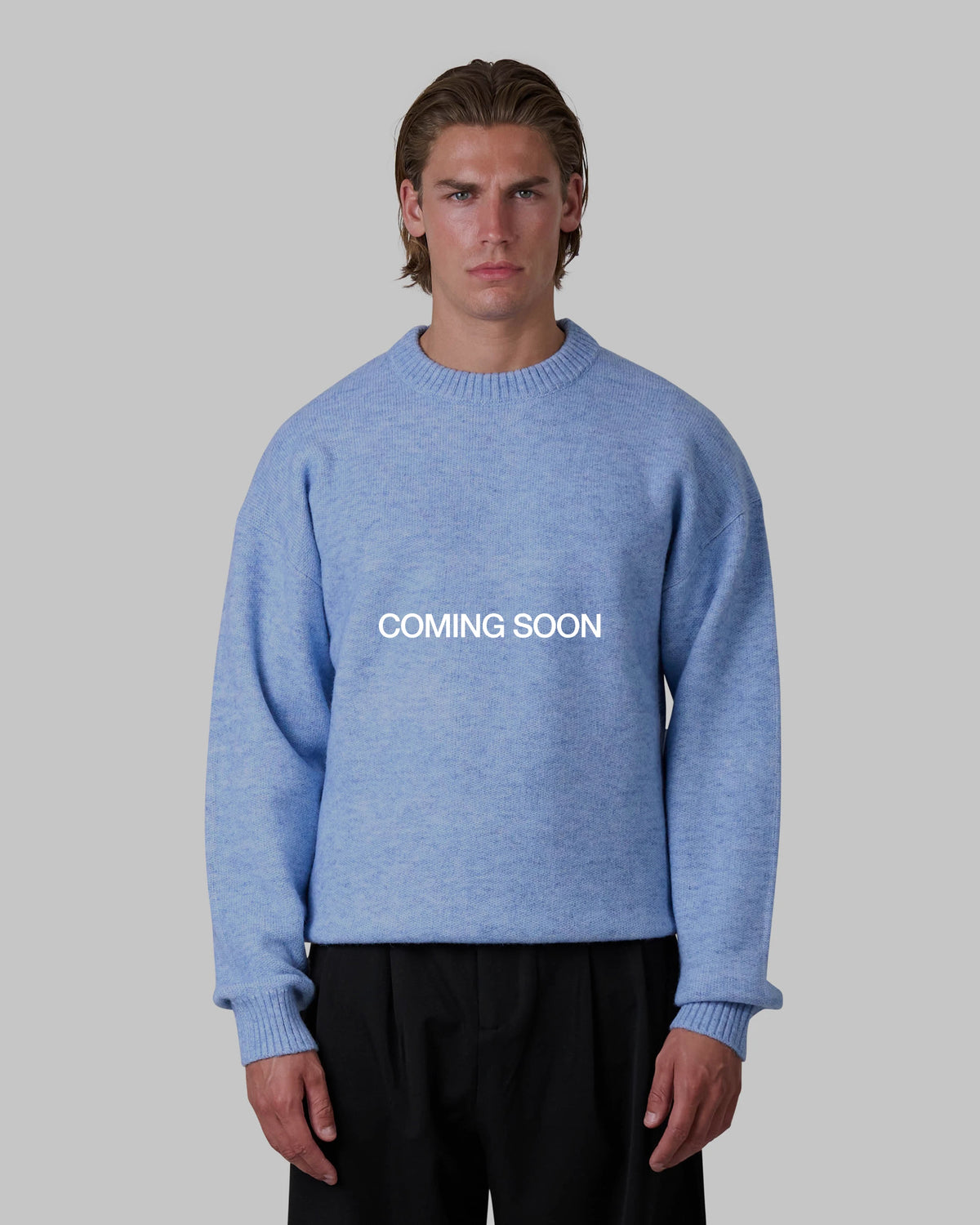 Brixton Wool-Blend Brushed Sweater | Blue