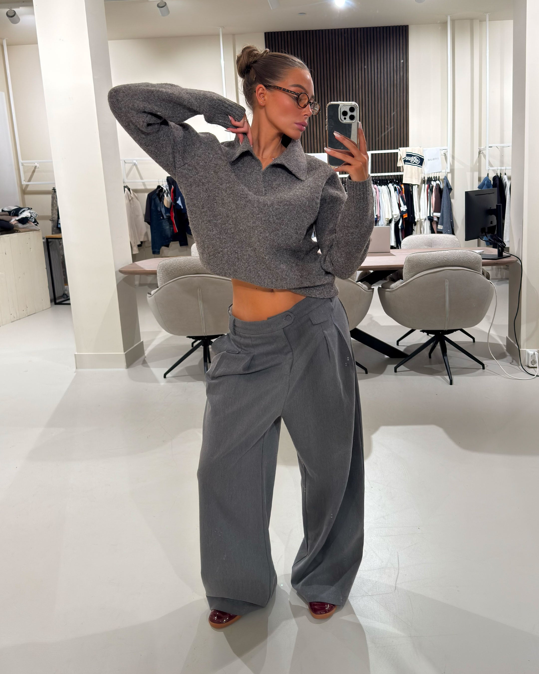 Regatta Regular Brushed Polo Sweater | Brown Melee