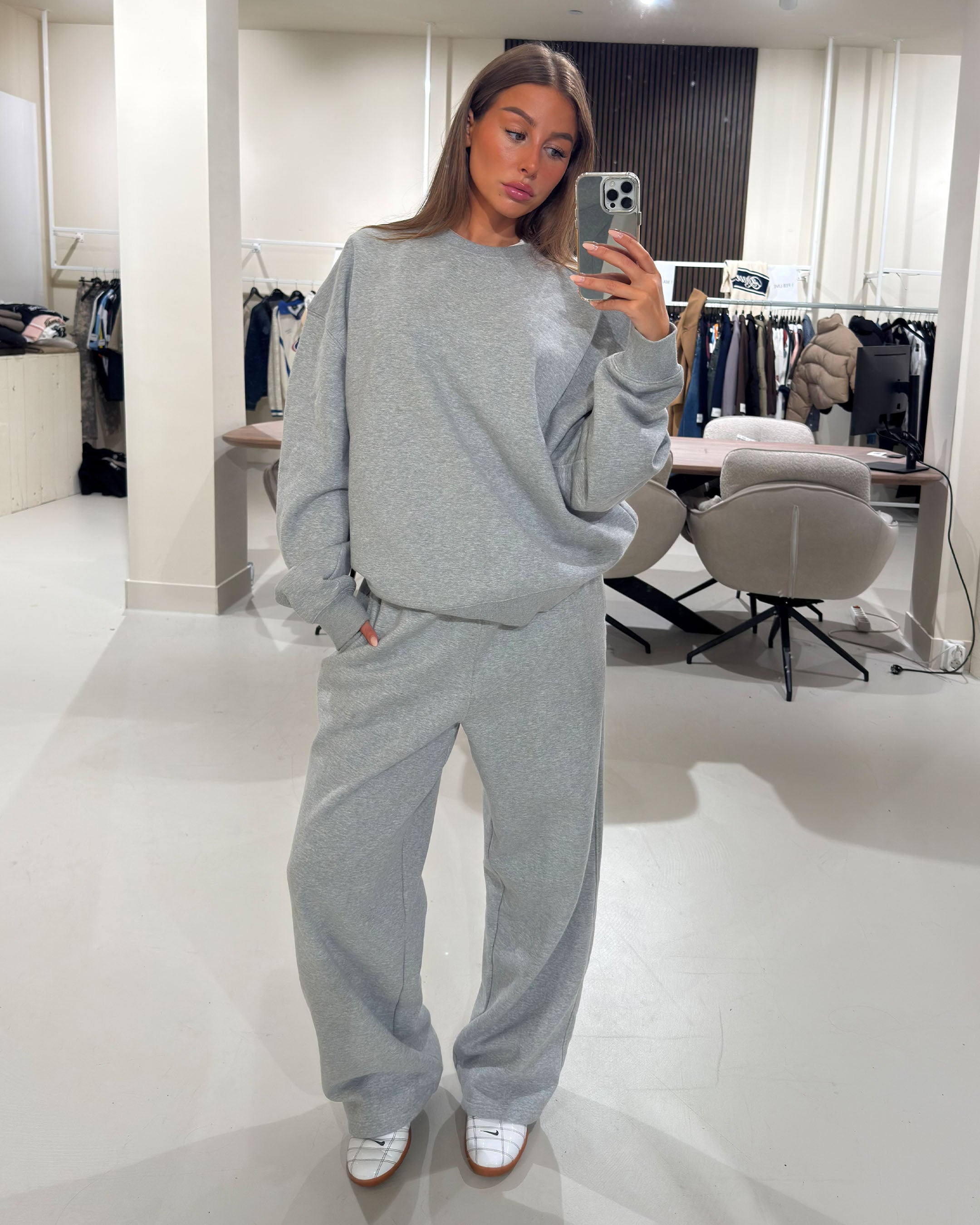 Oversized Blank Sweatpants | Grey Melee