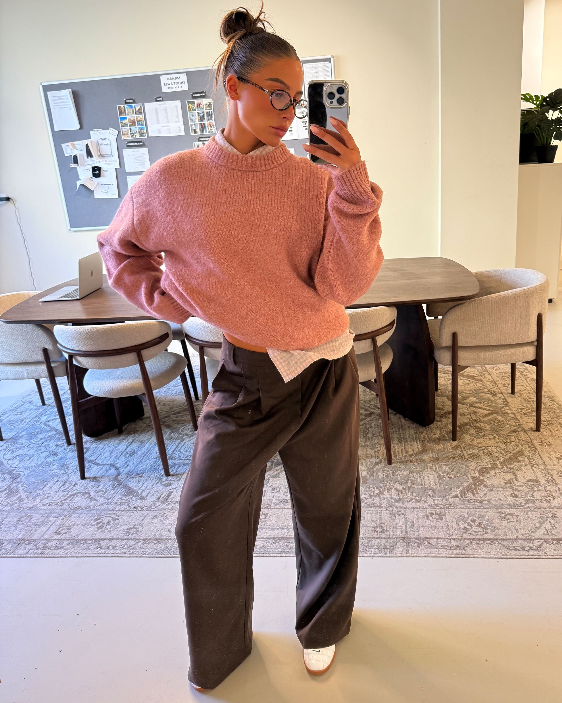 Brixton Wool-Blend Brushed Sweater | Pink