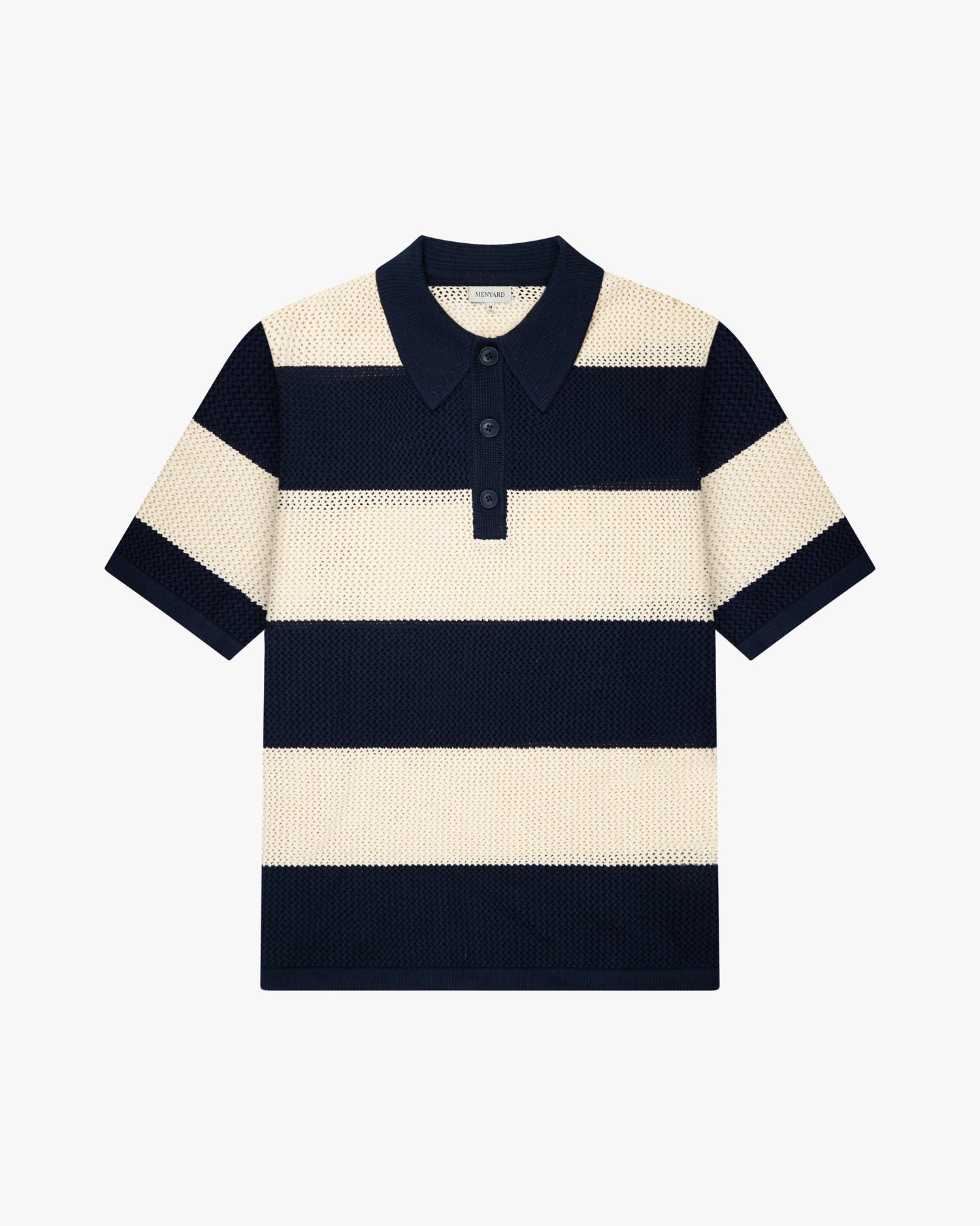 Cabris Knitted Polo | Navy/Ecru