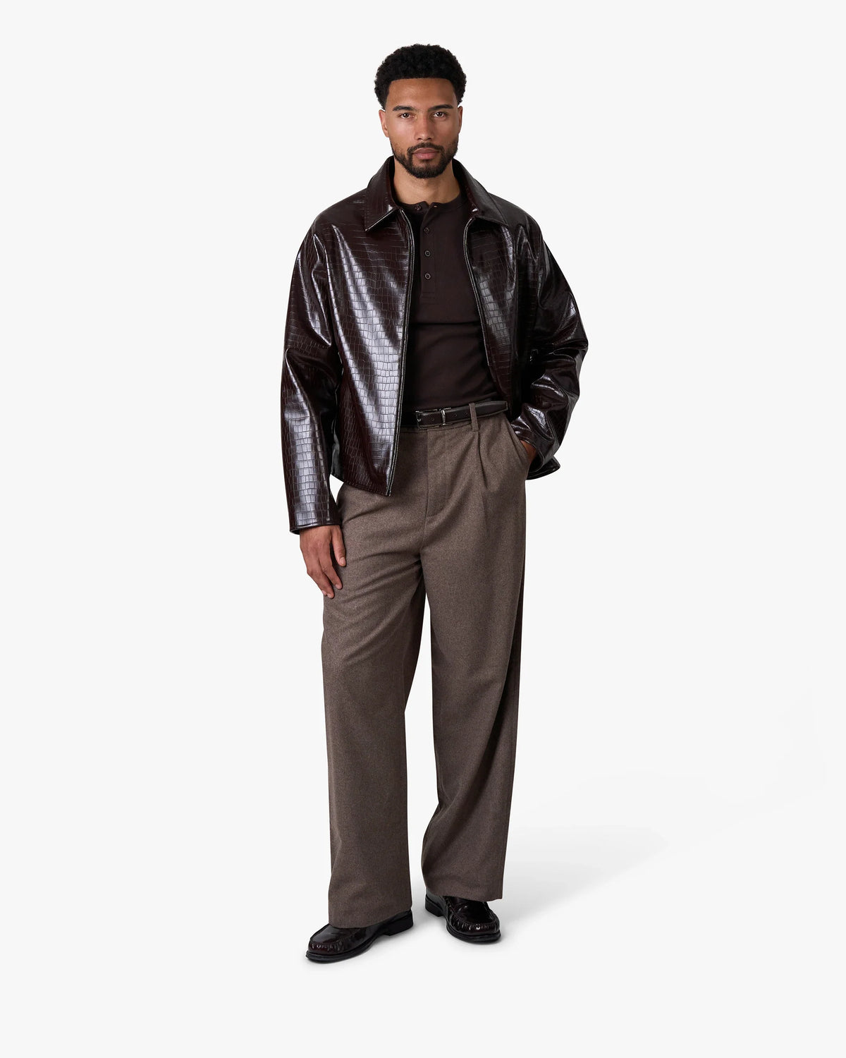 Liberty Crocodile Jacket | Brown