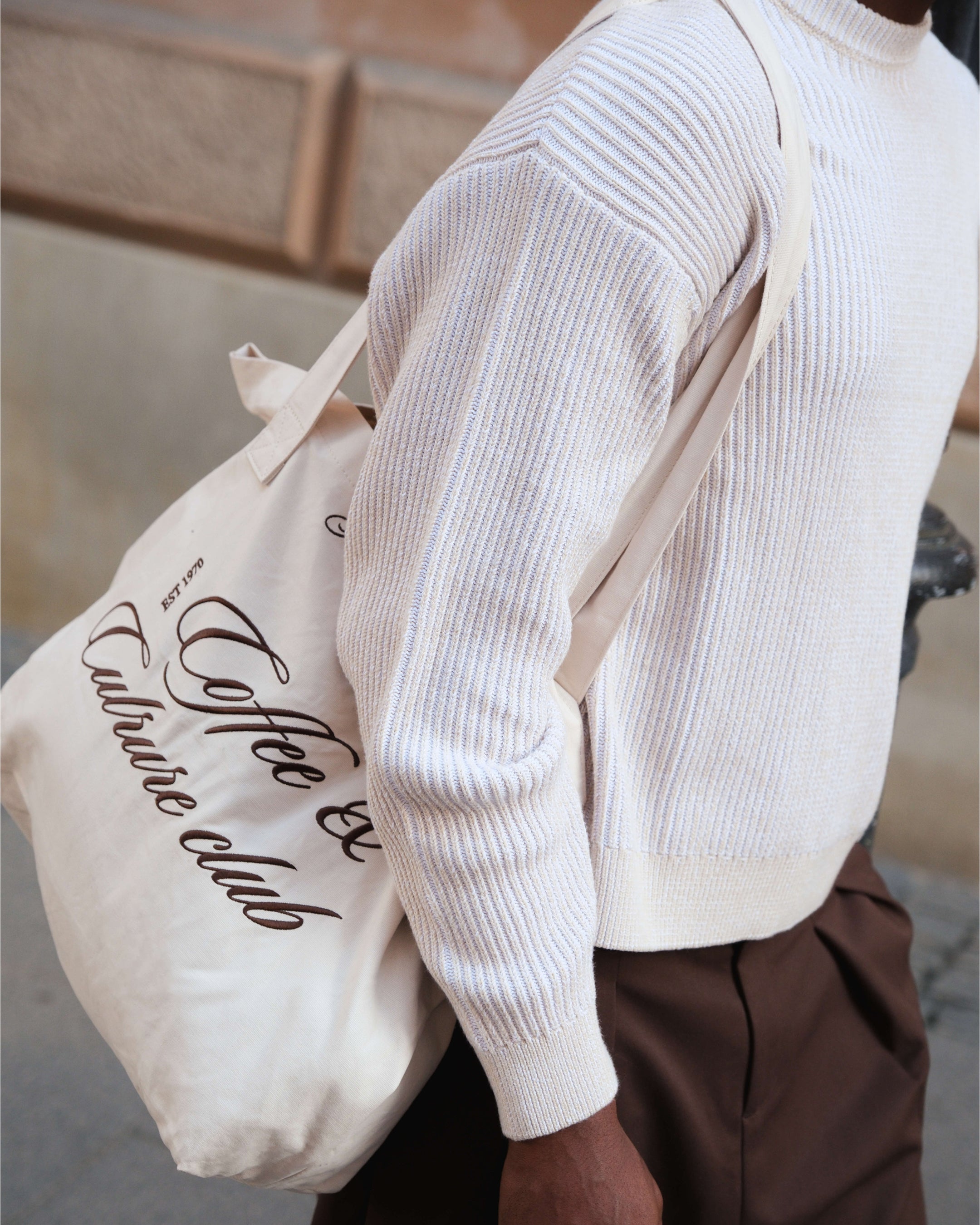 Lima Boxy Knitted Cotton Sweater | Sand