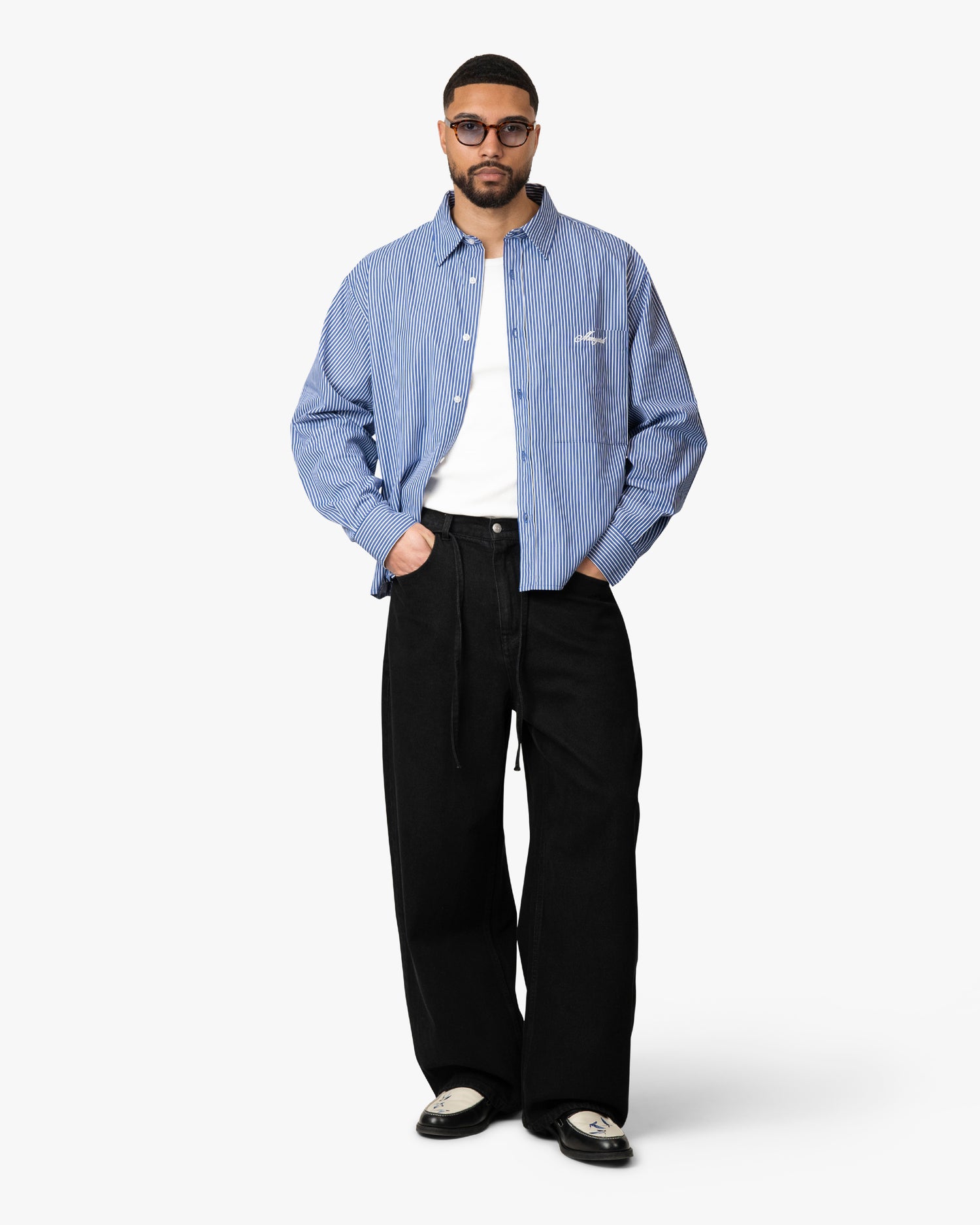 Luberon Shirt | Mid Blue/White