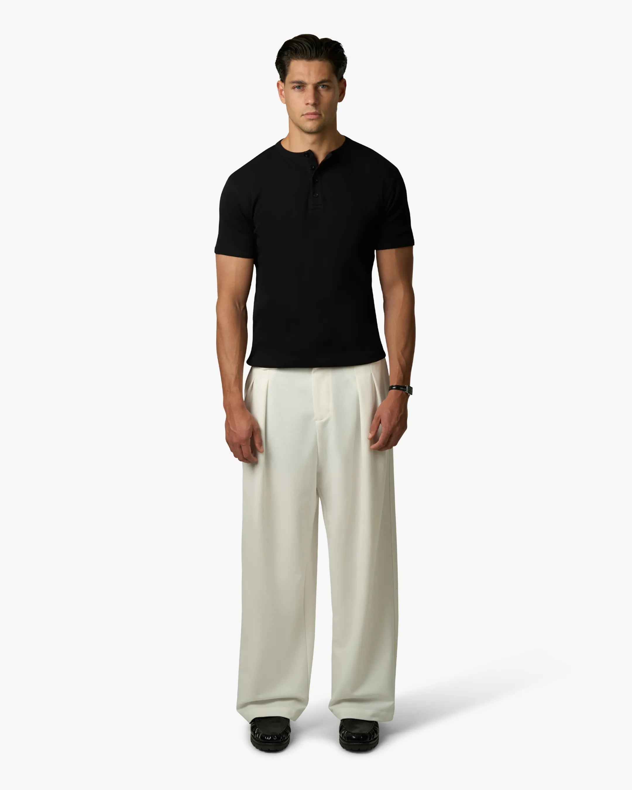 Mougins Geripptes Henley T-shirt