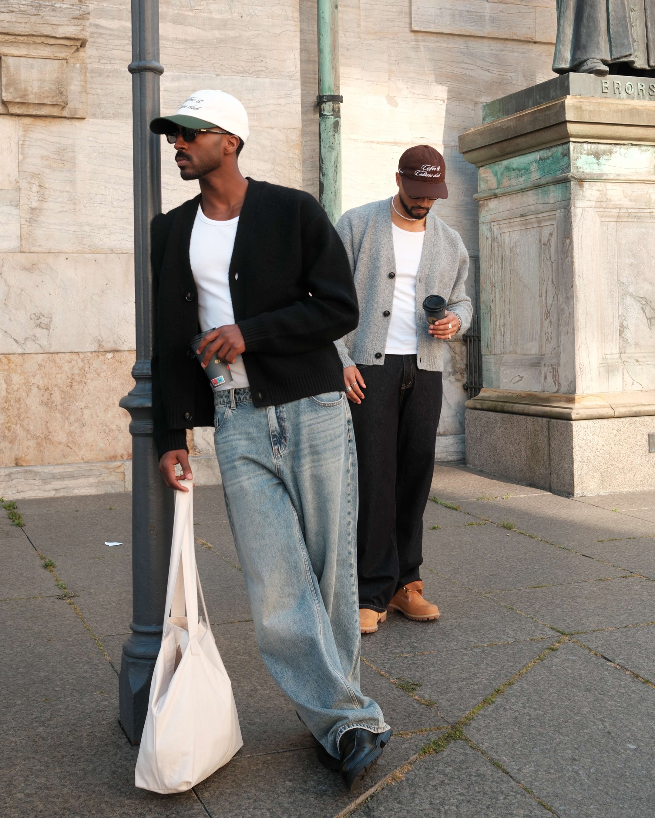 Marea V-Neck Brushed Cardigan | Black