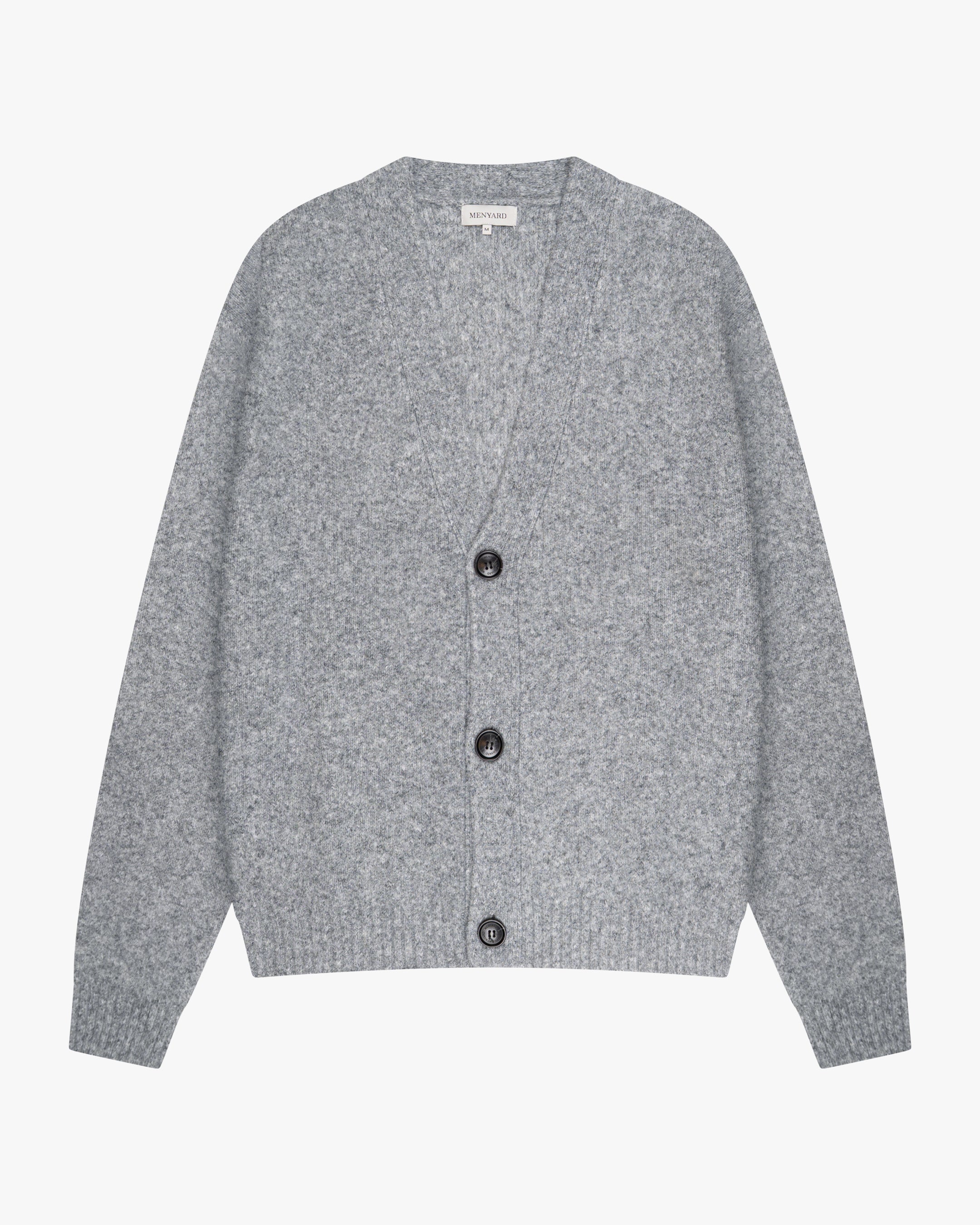Marea V-Neck Brushed Cardigan | Grey Melee