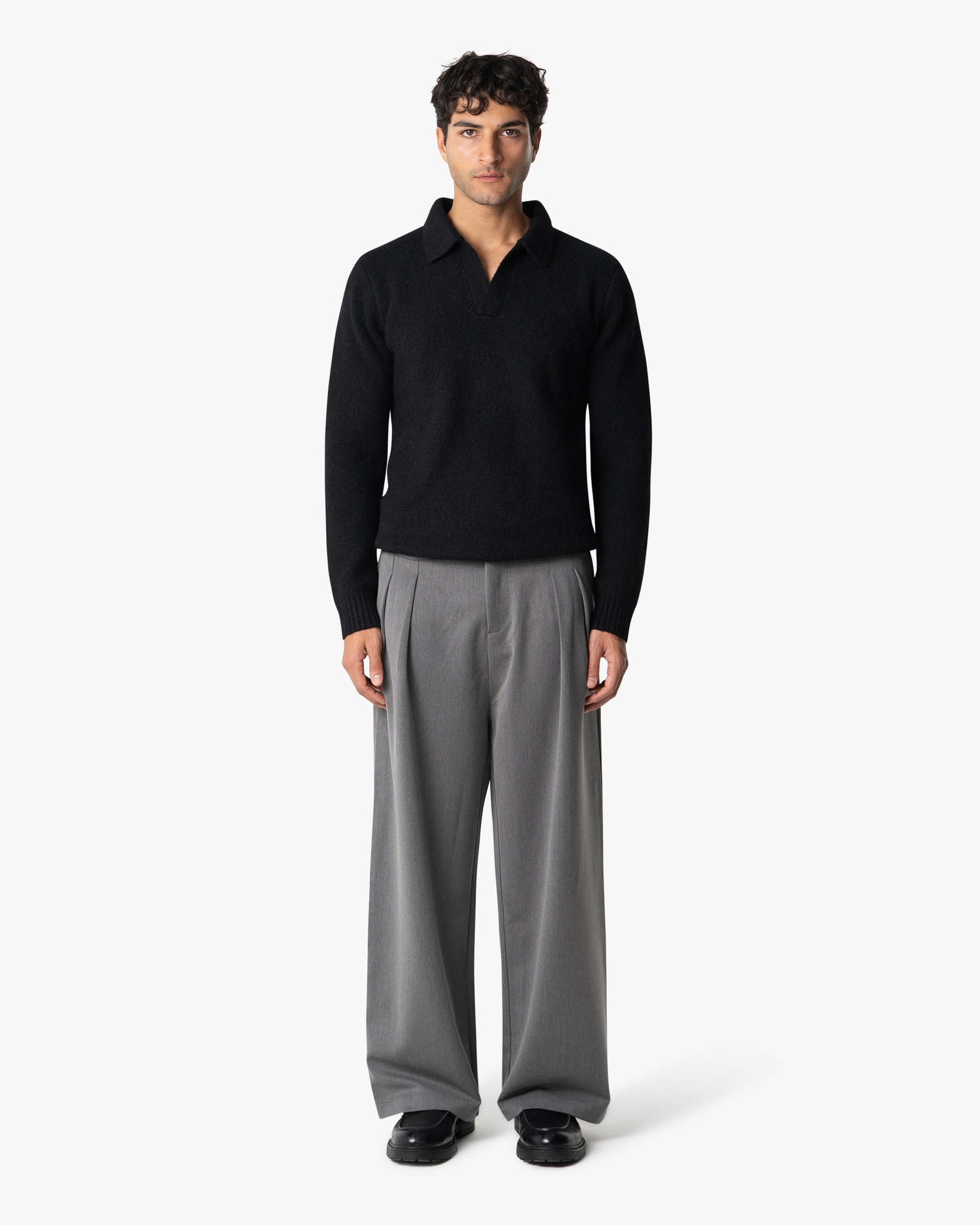 Regatta Regular Brushed Polo Sweater | Black