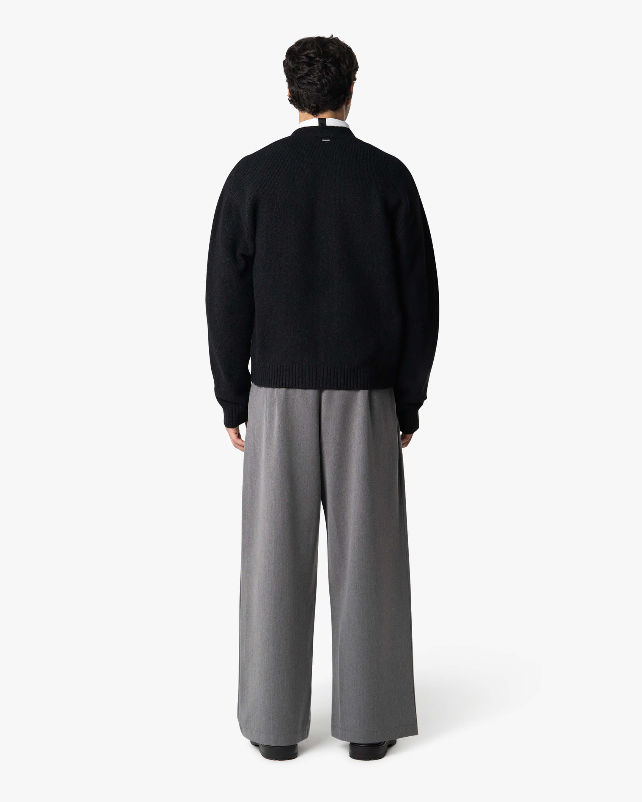 Marea V-Neck Brushed Cardigan | Black