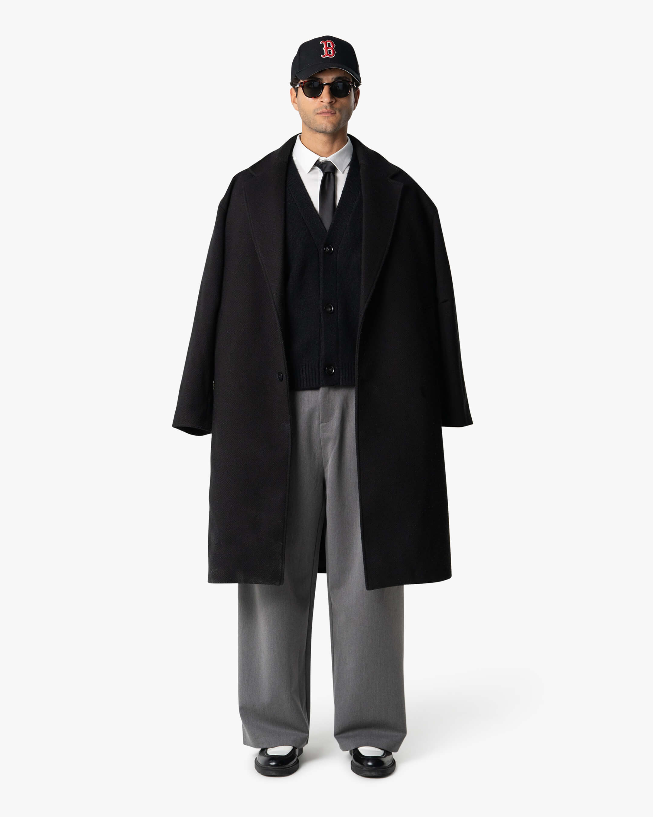 Marea V-Neck Brushed Cardigan | Black