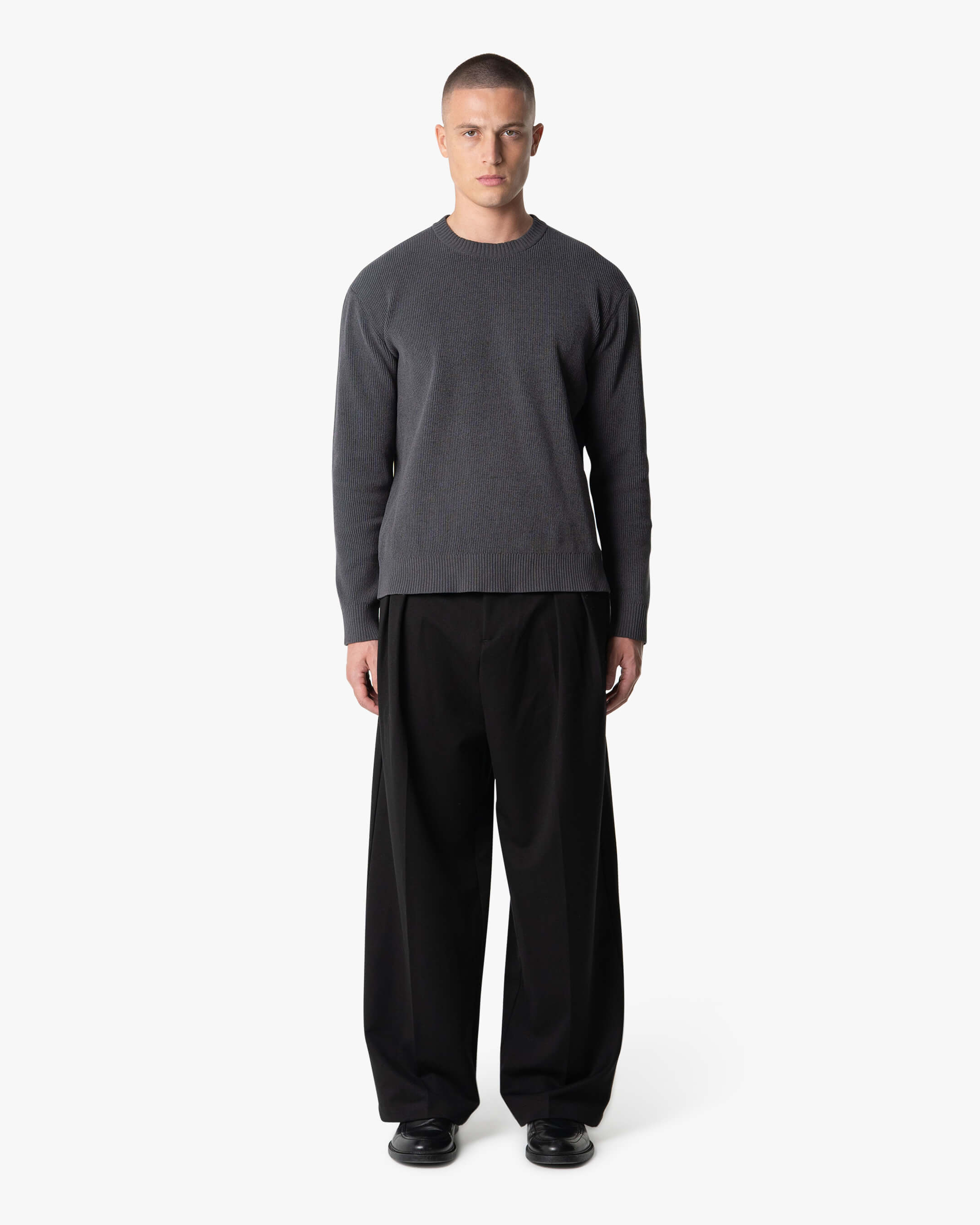 Cascata Rib-Knit Sweater | Grey