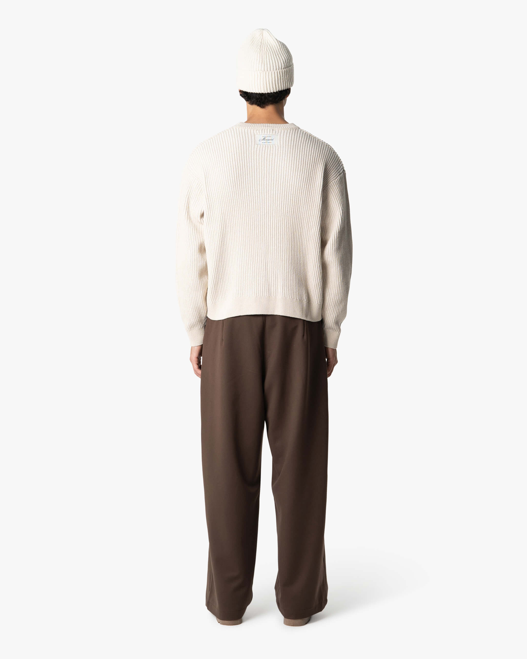 Lima Boxy Knitted Cotton Sweater | Sand
