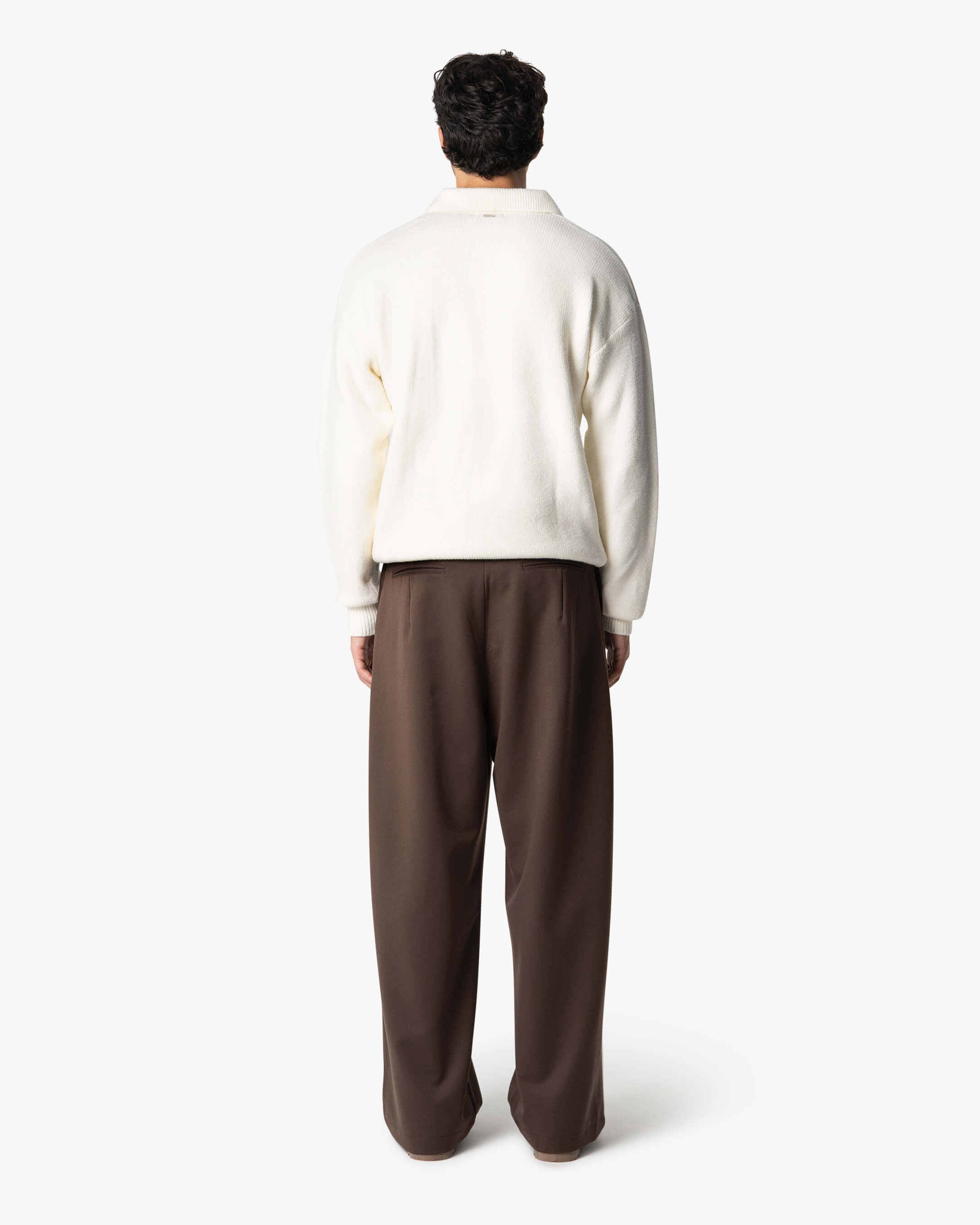 Alessandro Knitted Polo Sweater | Ecru