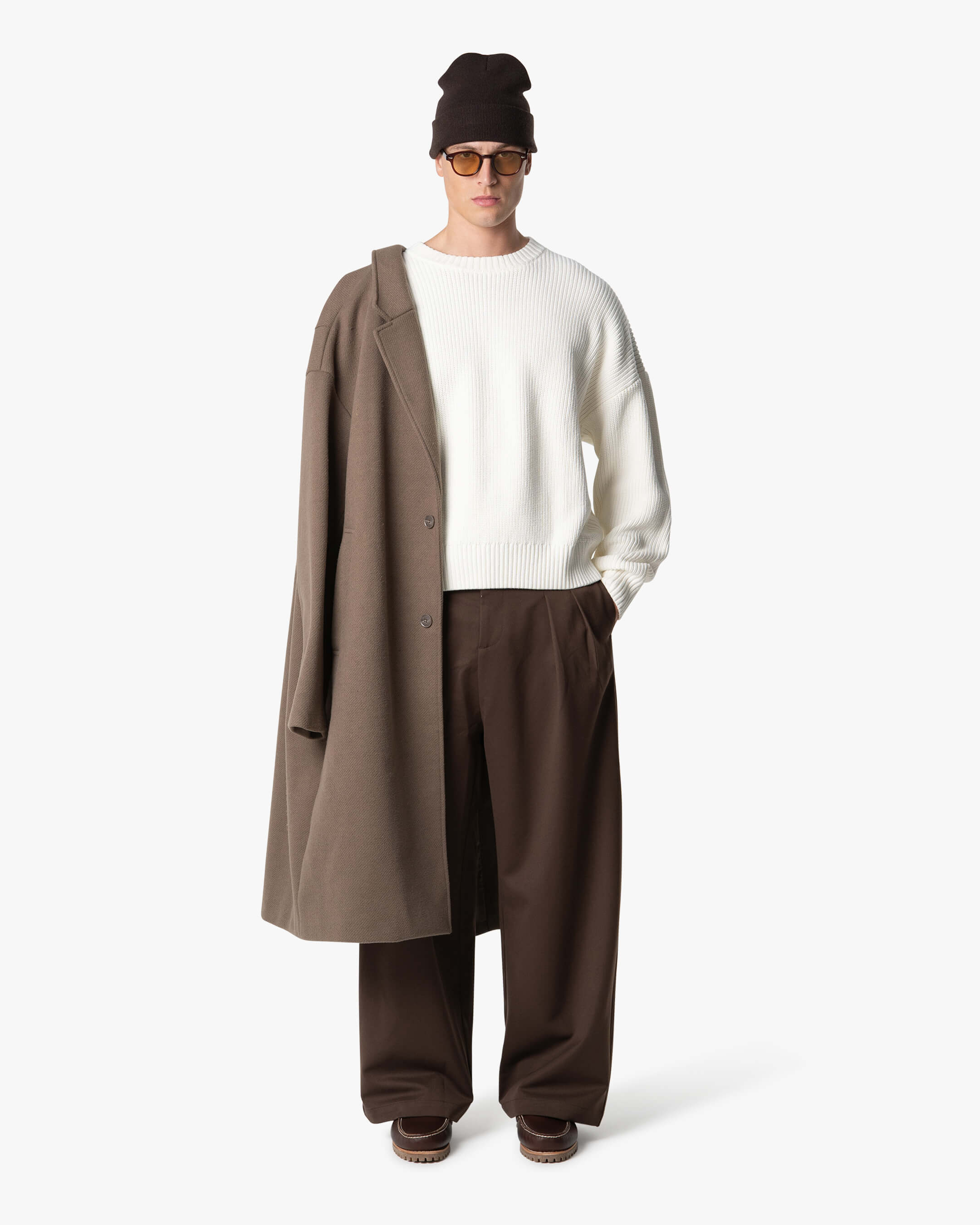 Emilian Oversized Cotton Boxy Sweater | Ecru
