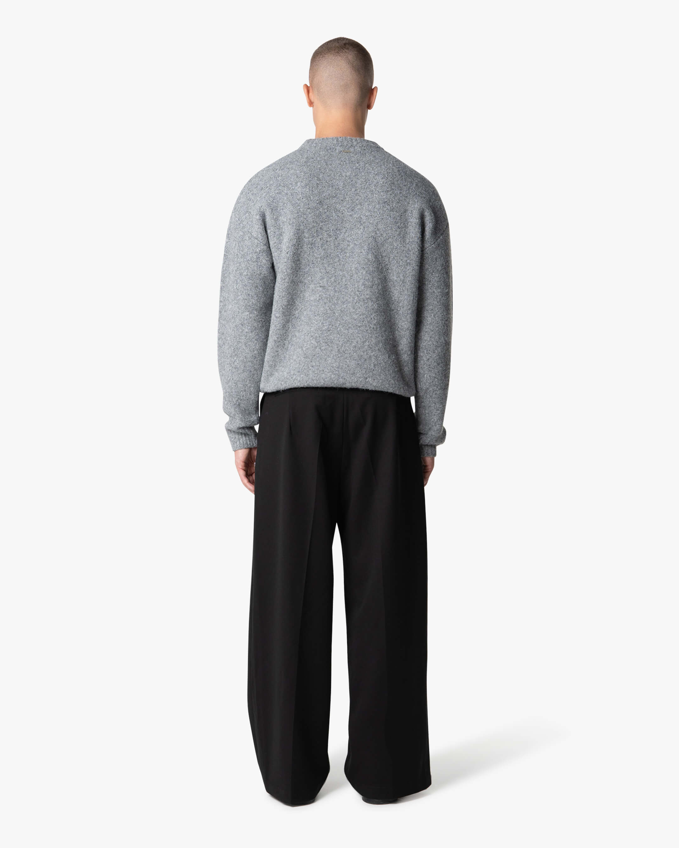 Brixton Wool-Blend Brushed Sweater | Grey Melee