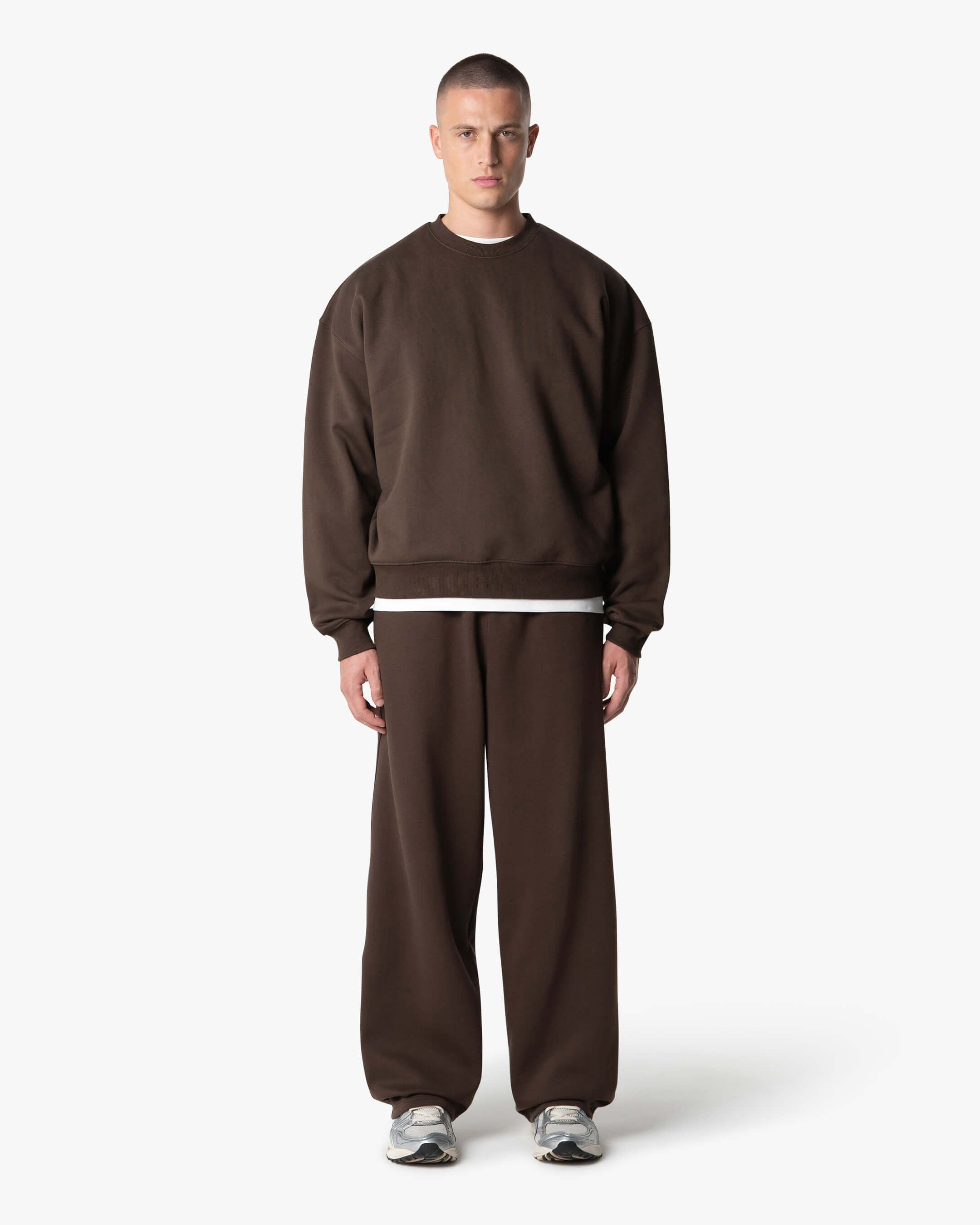 Oversized Blank Sweater | Brown