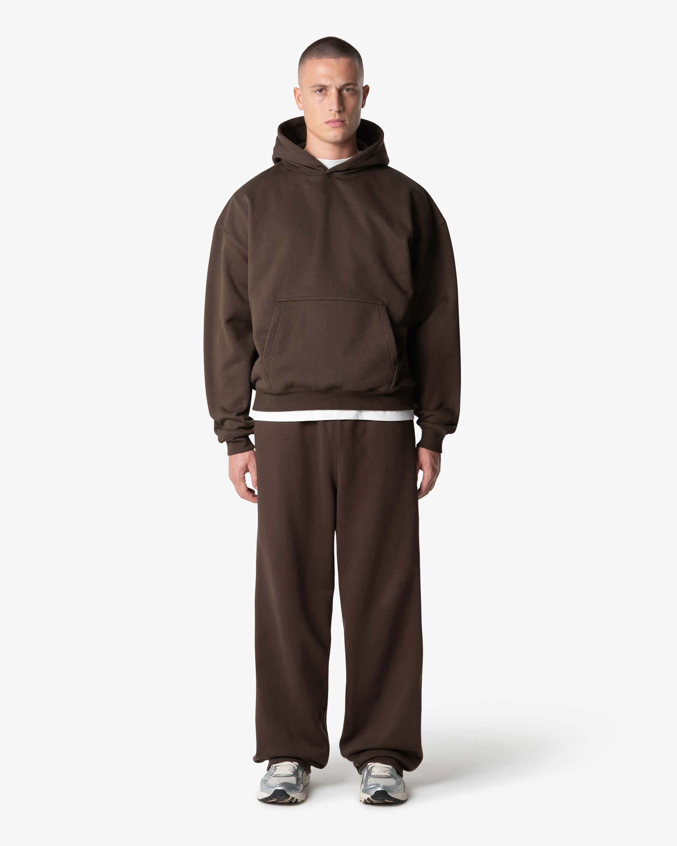 Oversized Blank Sweatpants | Brown