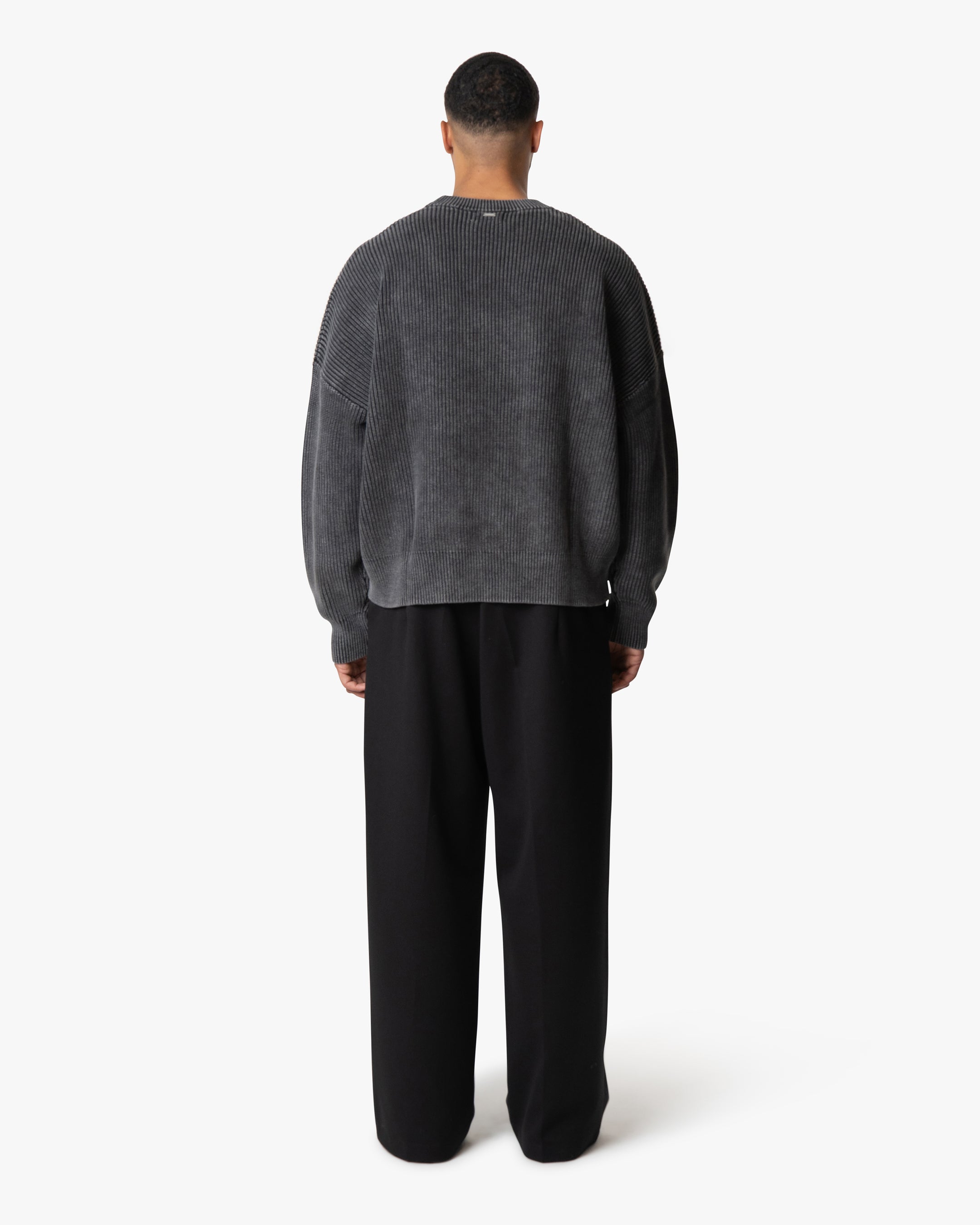 Ariano Acid Cotton Boxy Sweater | Acid Black