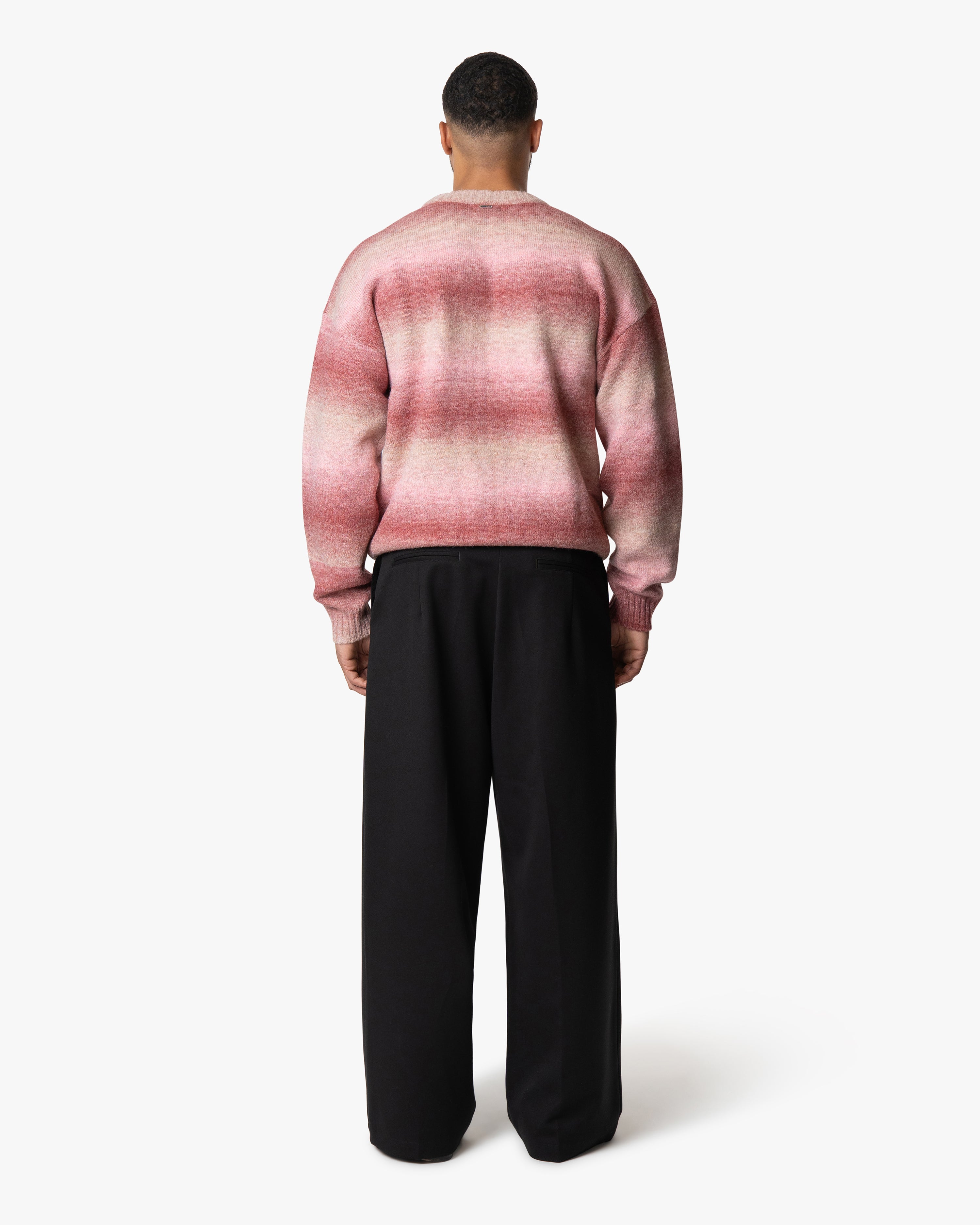 Aria Oversized Gradient Sweater | Pink/White