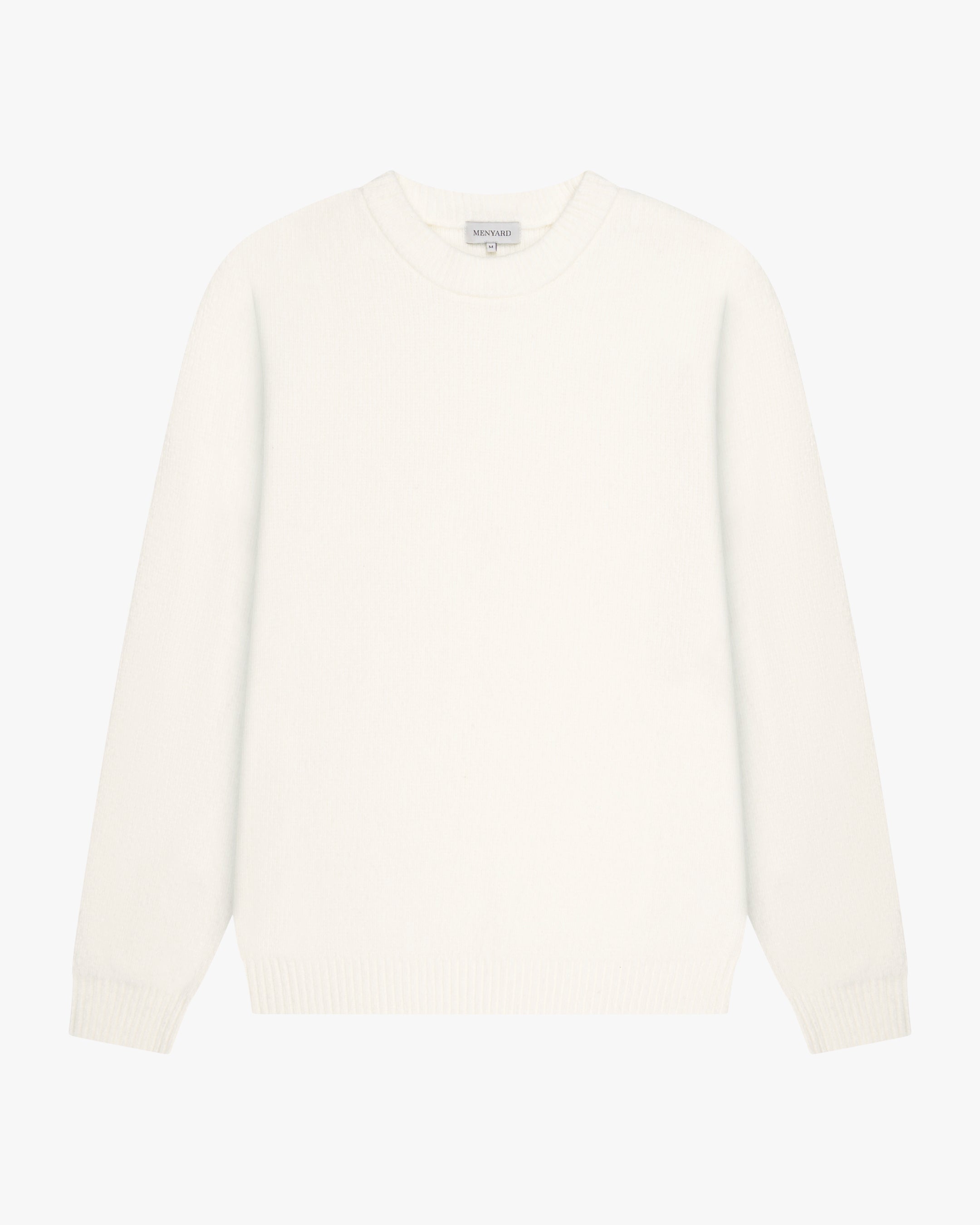 Nuvola Knitted Cotton Crewneck | Ecru