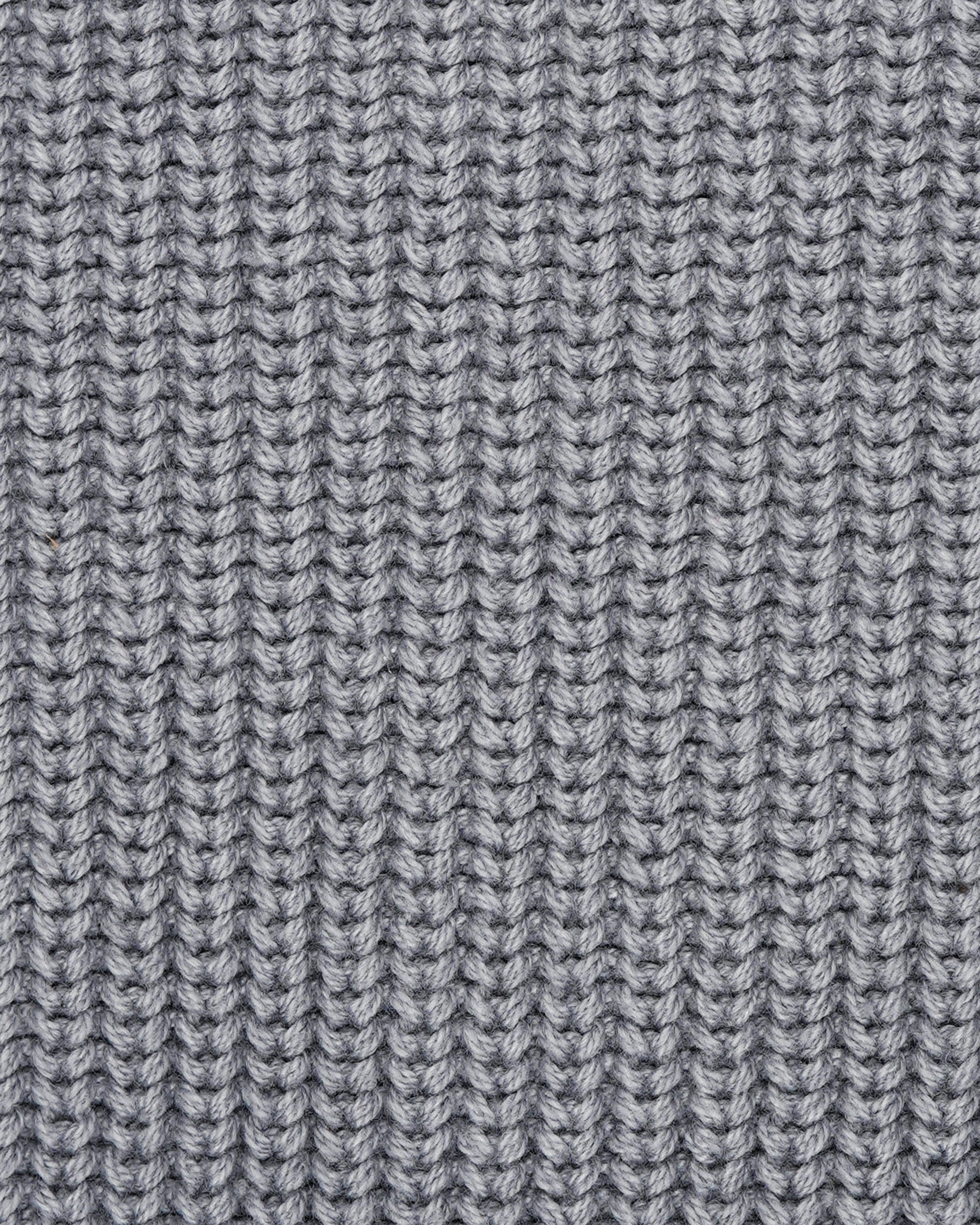 Naval Knitted Cotton Sweater | Grey Melee