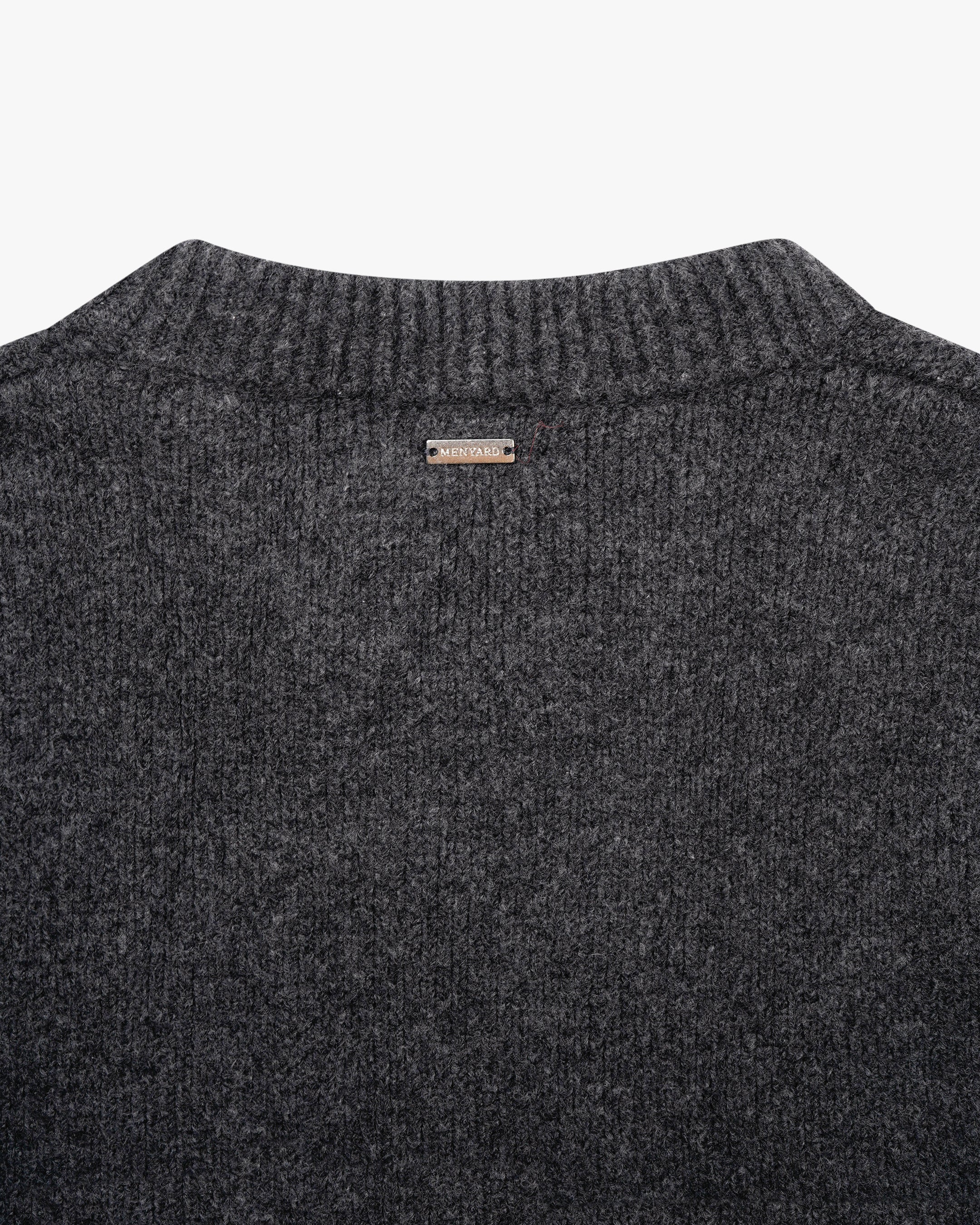 Nuvola Knitted Cotton Crewneck | Dark Grey