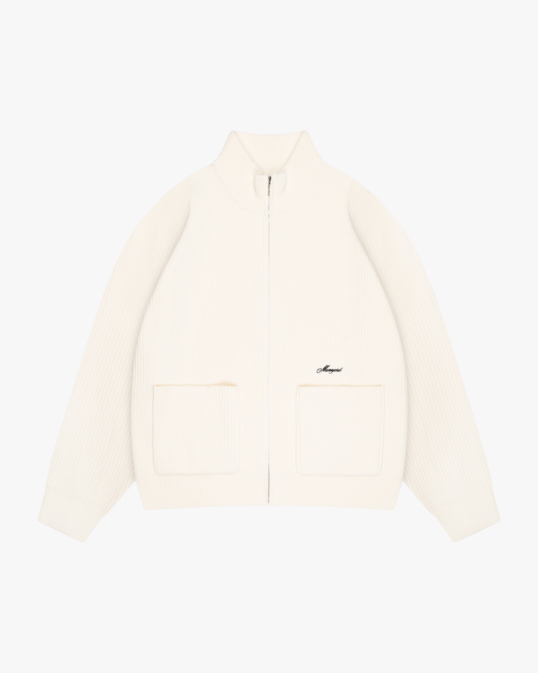 Giacca Heavy Knitted Zip-Up Cardigan | Ecru