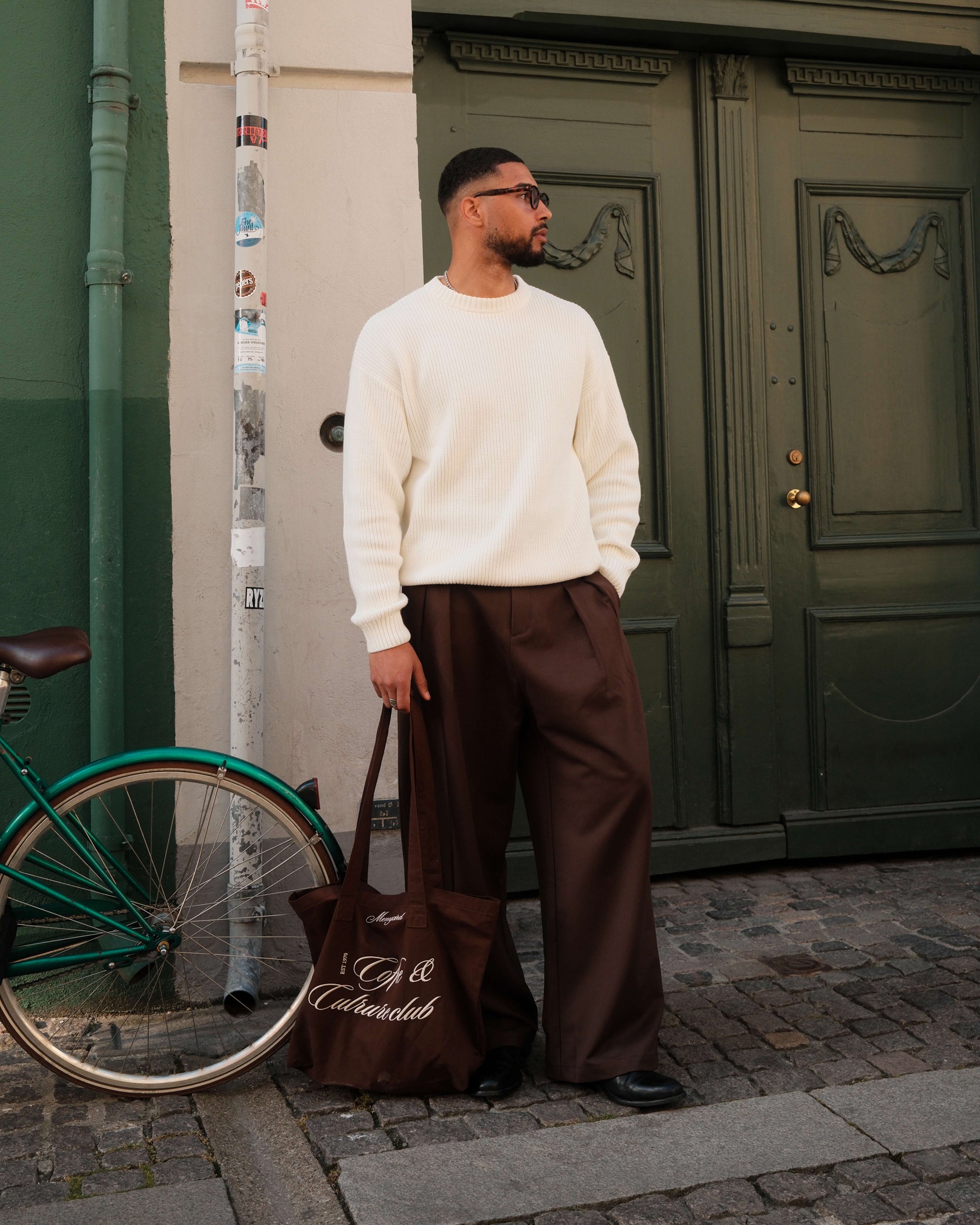 Naval Knitted Cotton Sweater | Ecru