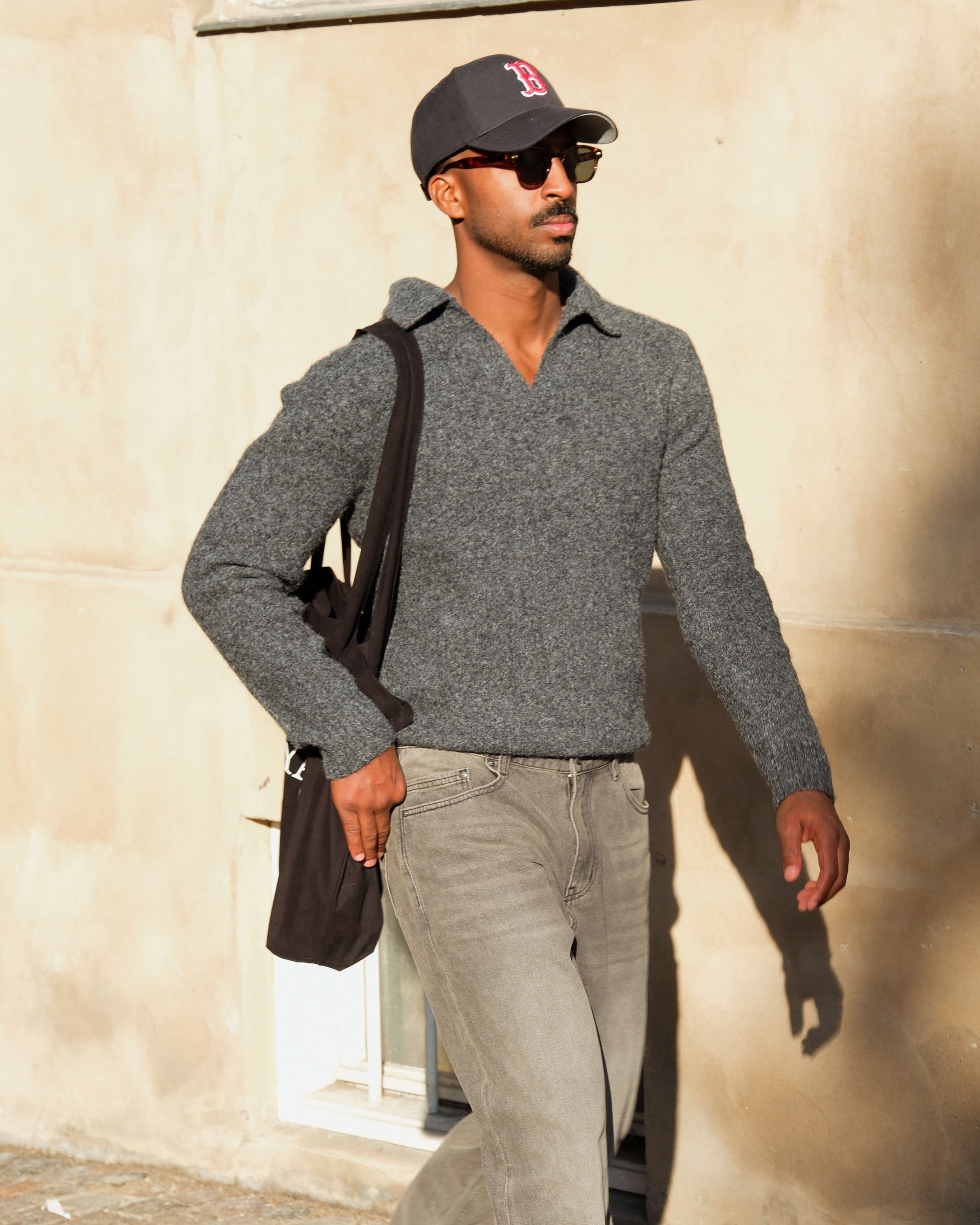 Regatta Regular Brushed Polo Sweater | Black Melee