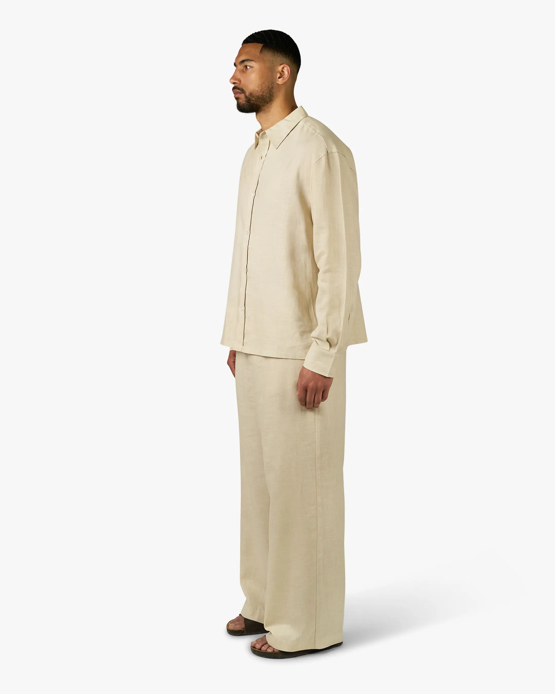 Cannes Linen Pantalon | Beige