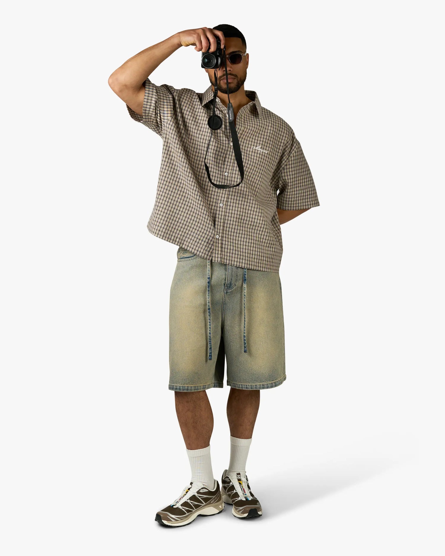 Menton Denim Jort | Stone Olive Wash
