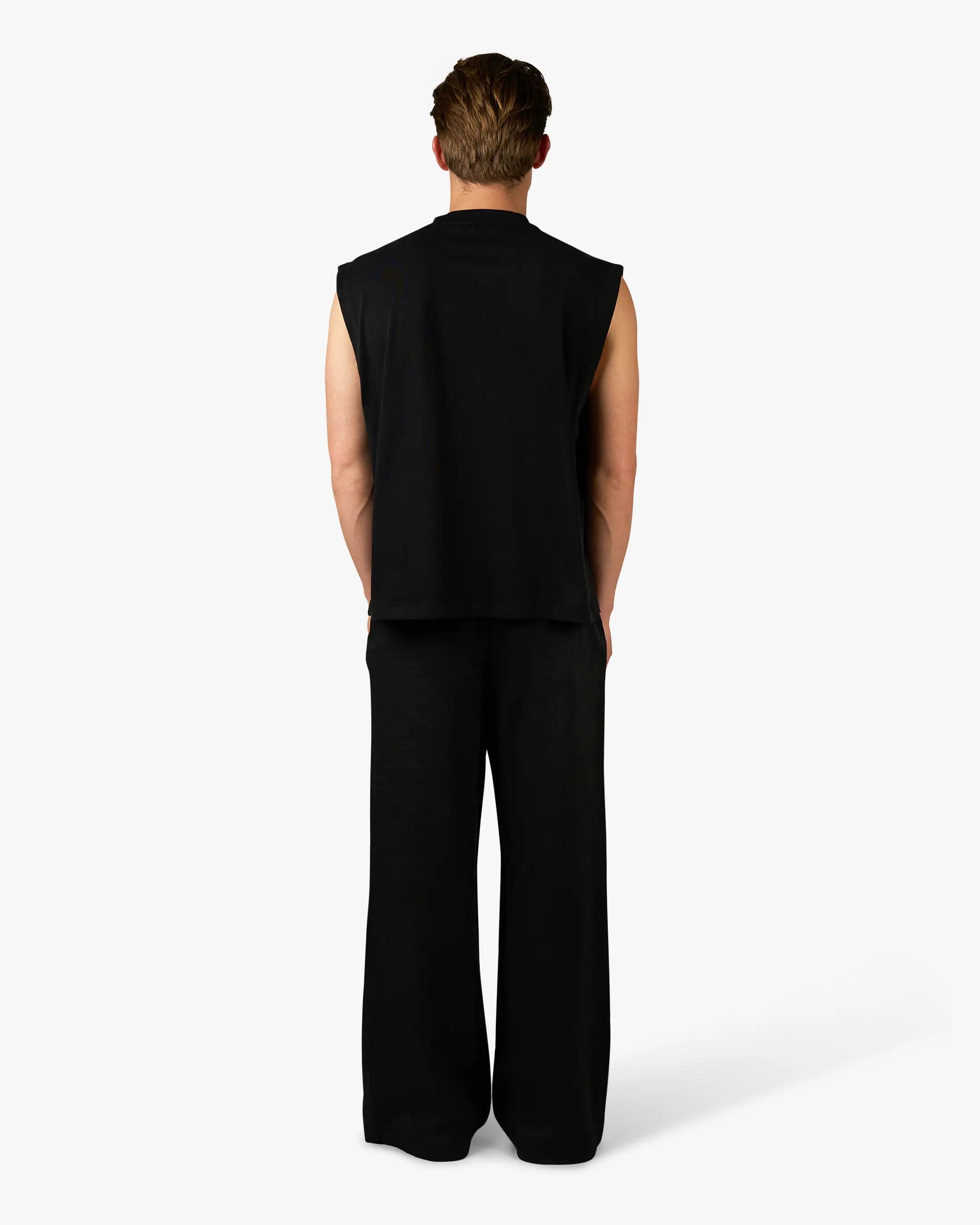 Blank Boxy Tank Top | Black