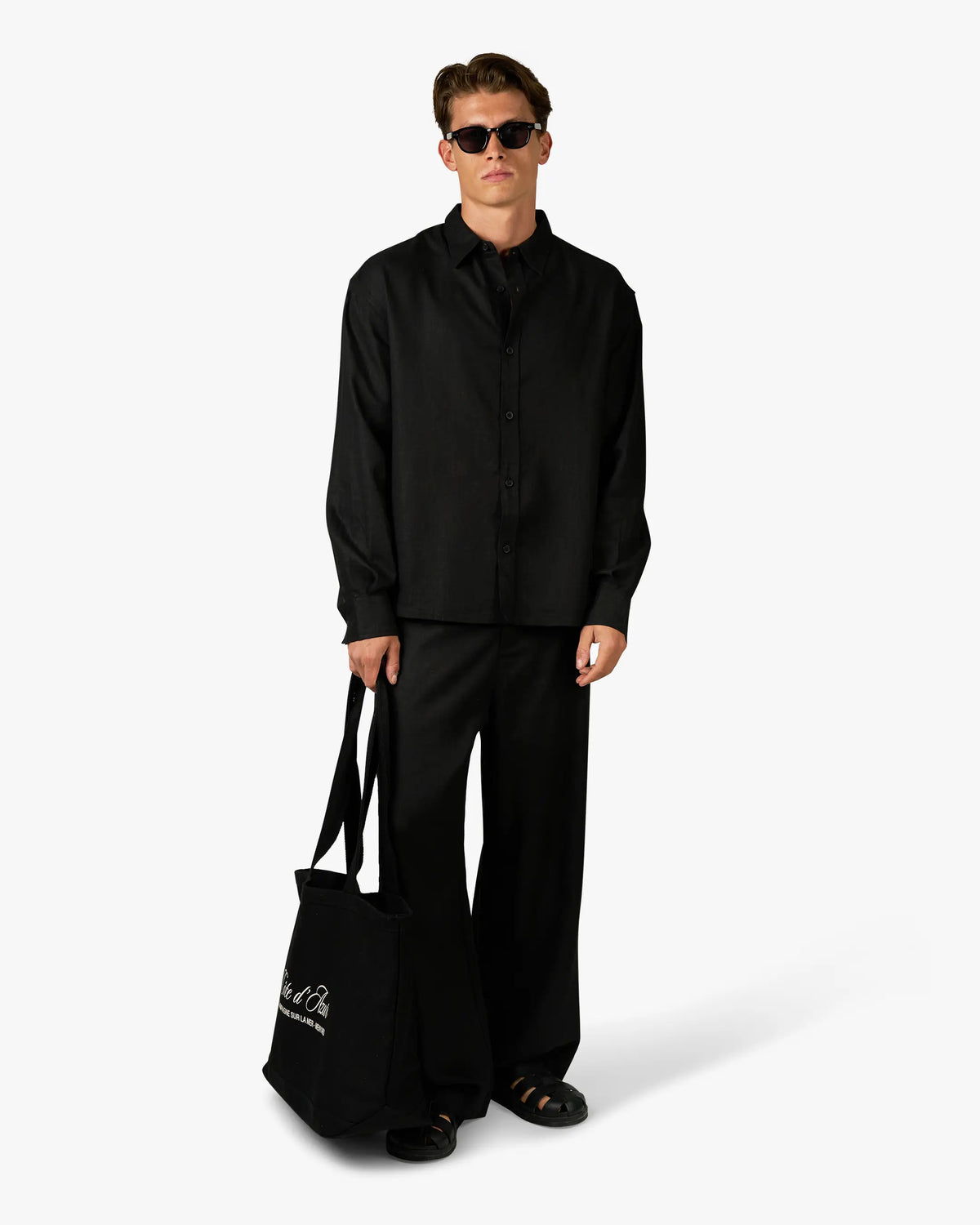 Cannes Linen Set | Black