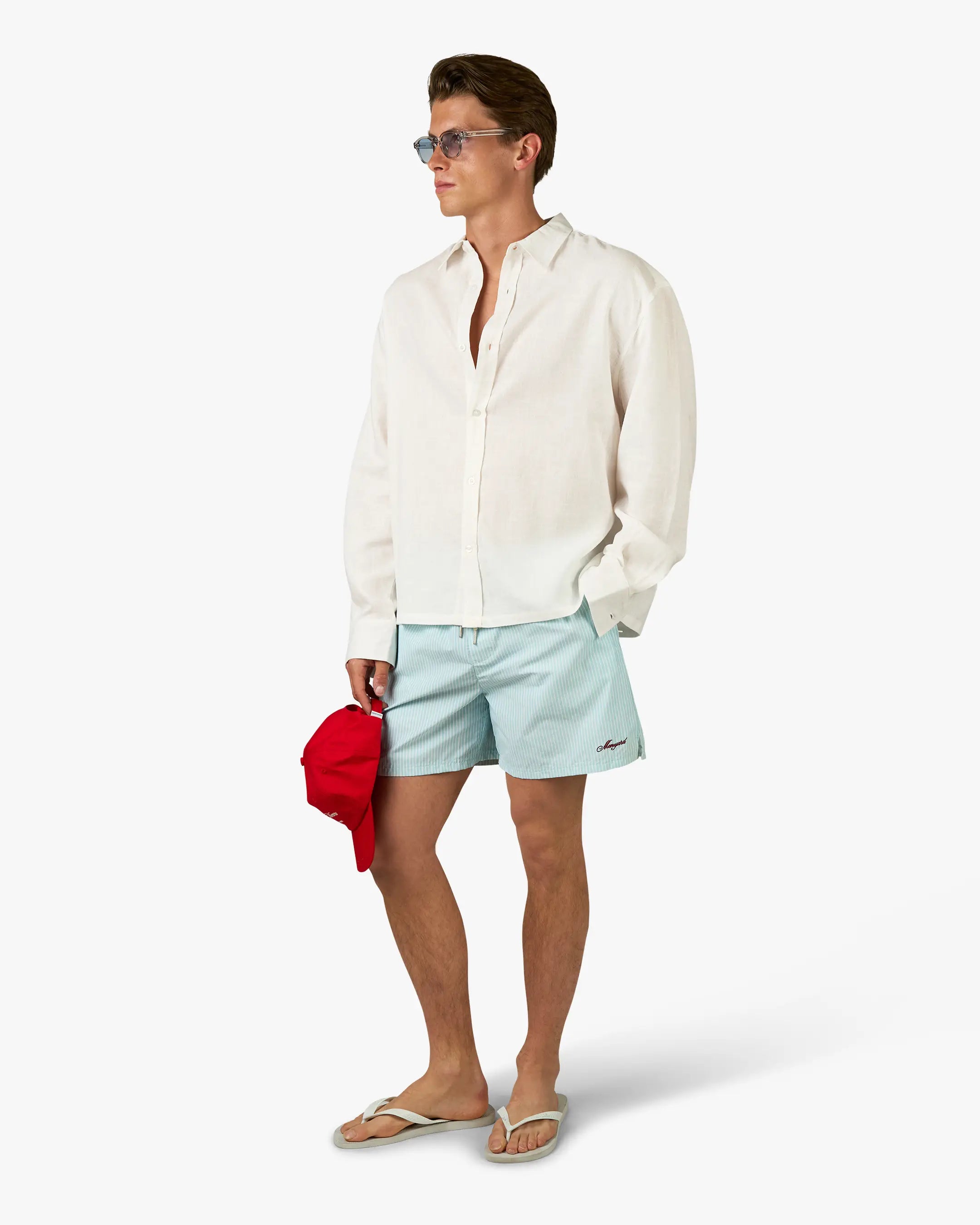 Croisette Swimshort | Light Blue/White