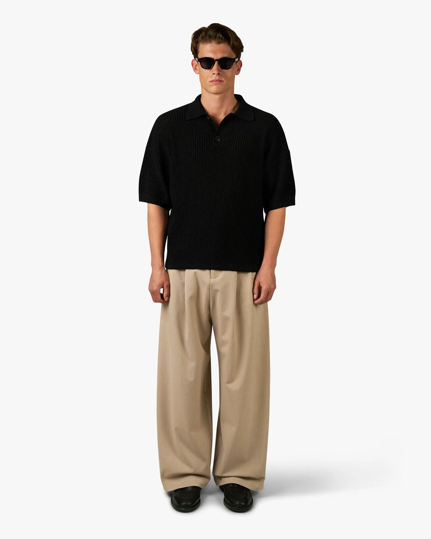 Biot Knitted Polo | Black