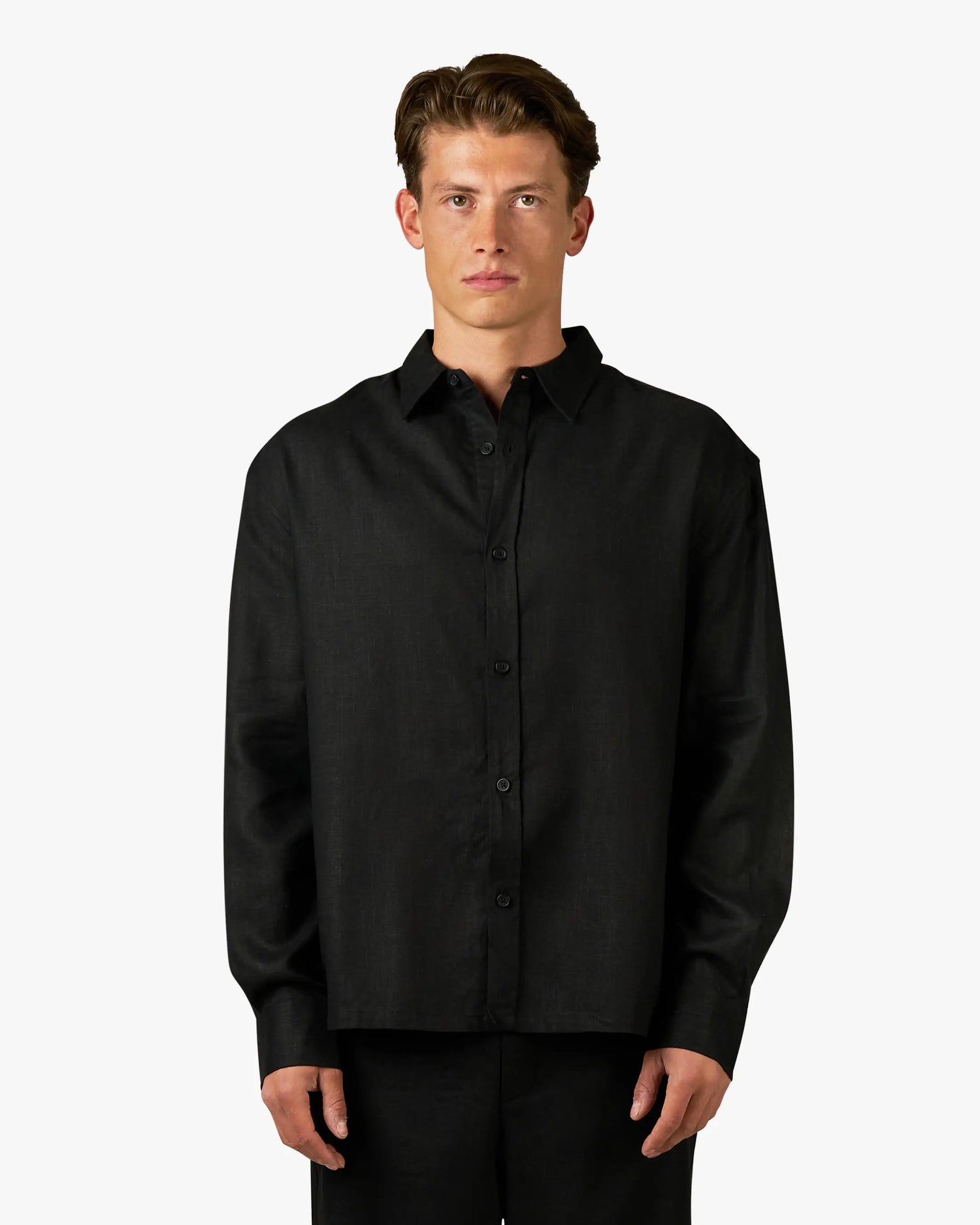 Cannes Linen Shirt | Black