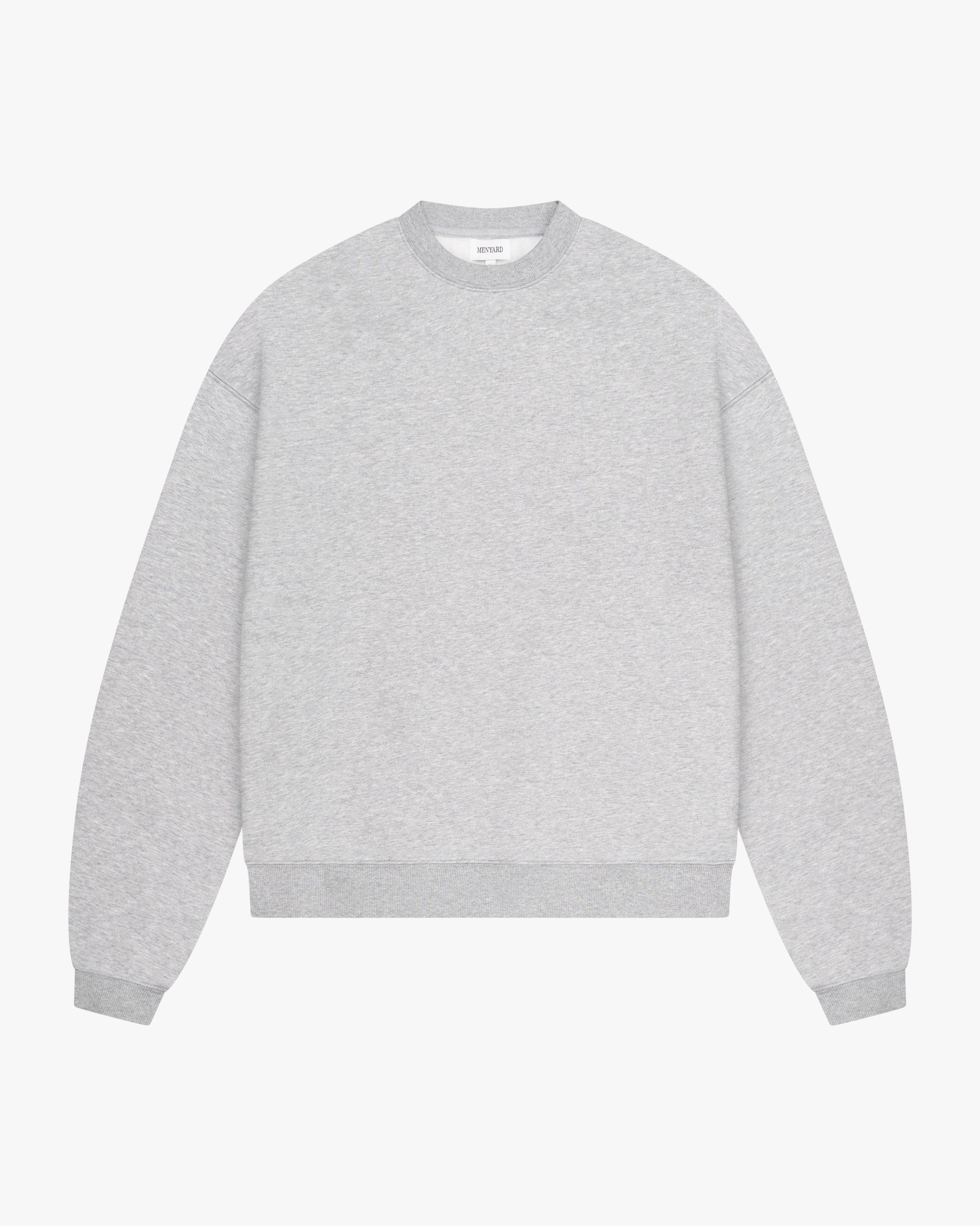 Oversized Blank Sweater | Grey Melee