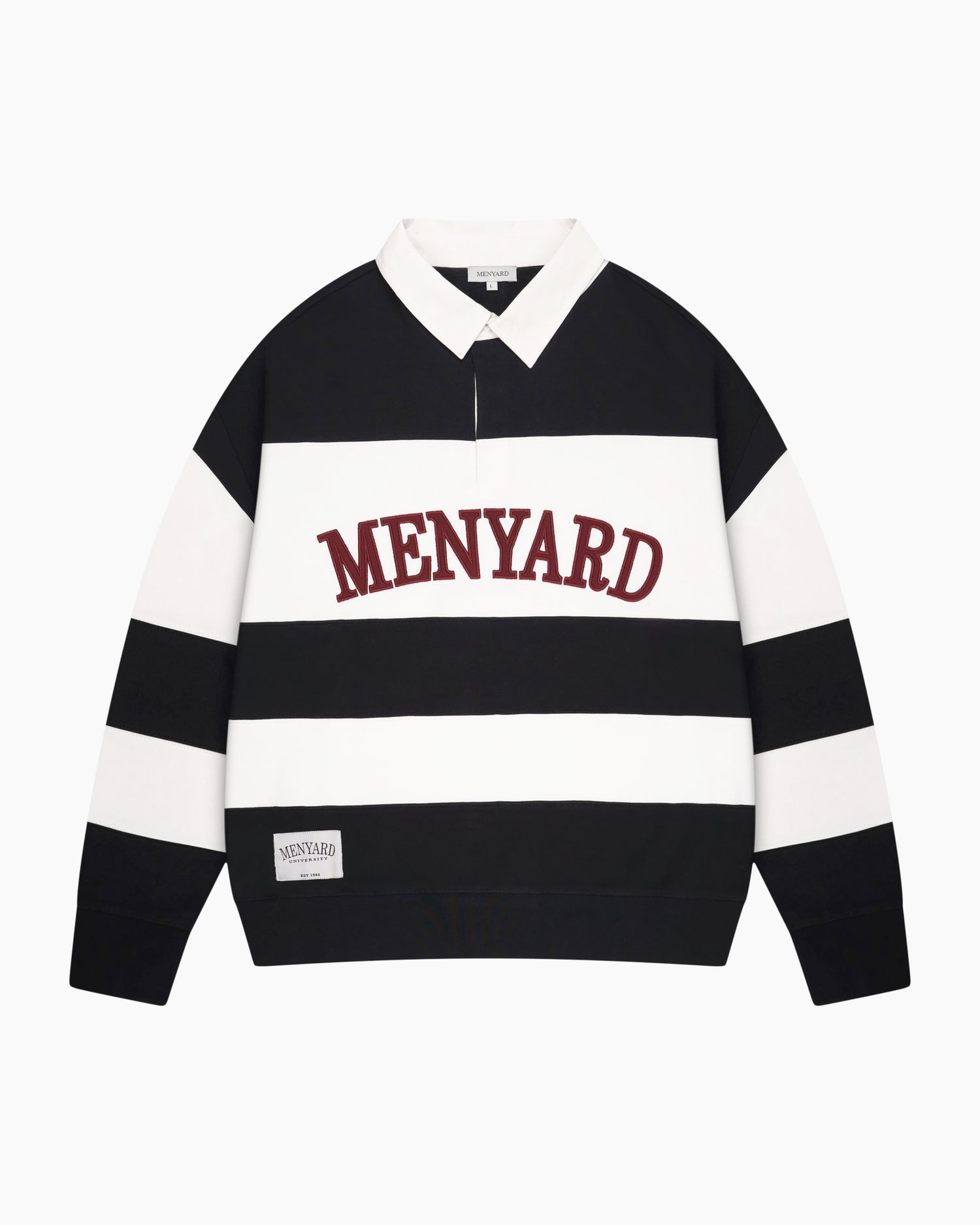 University Logo Polo Sweater | White/Black