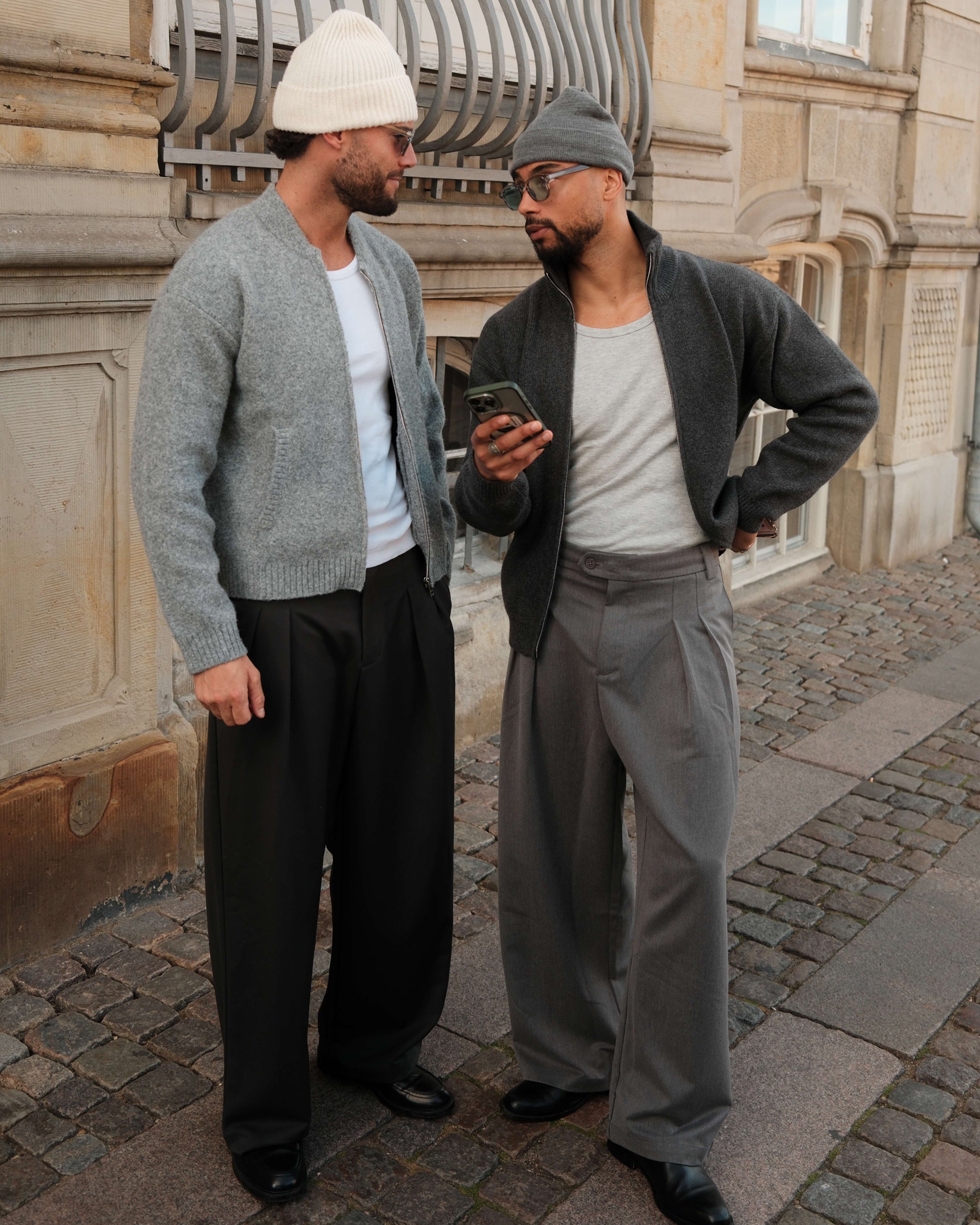 Ventura Cotton Zip-Up Cardigan | Dark Grey