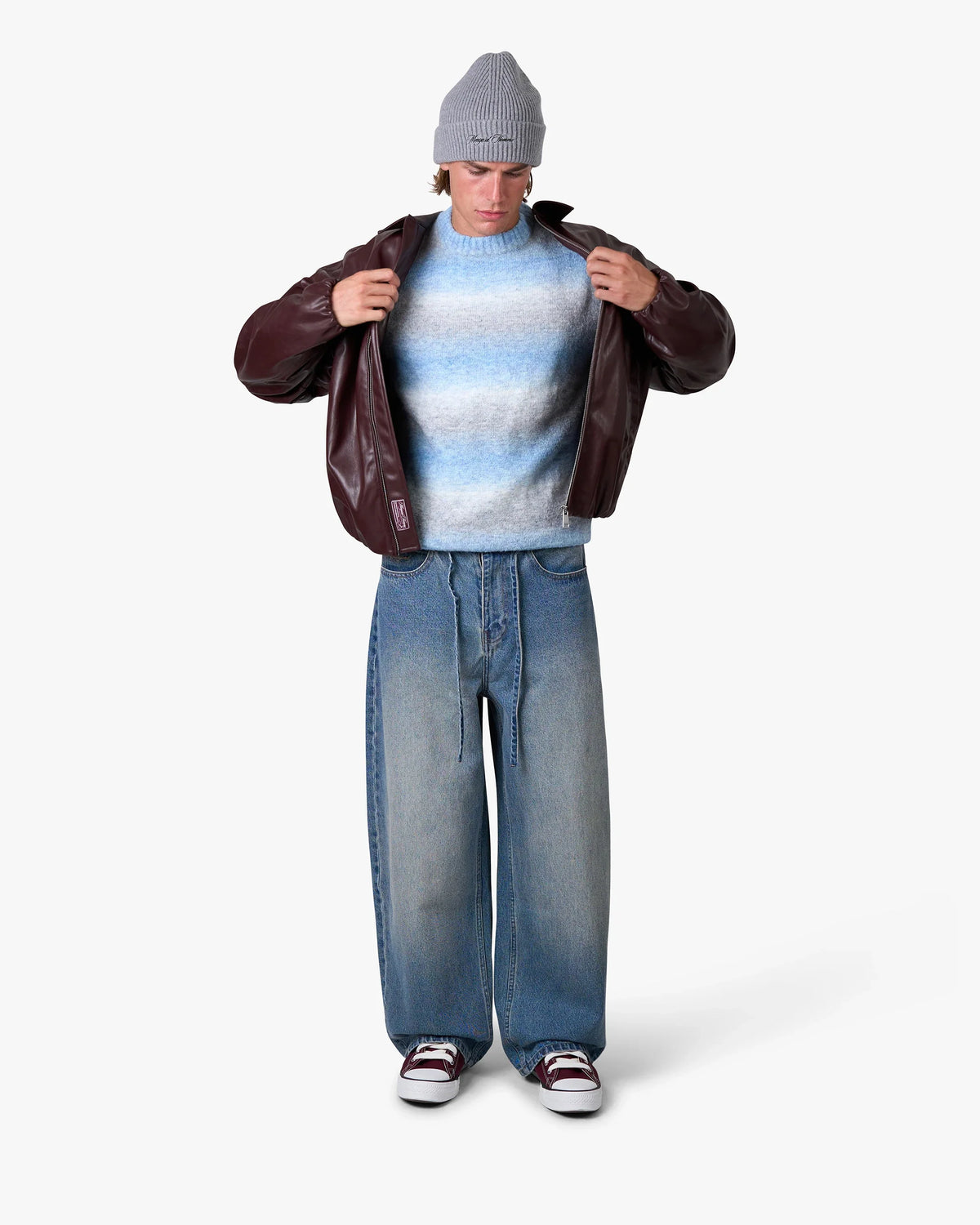 Aria Oversized Gradient Sweater | Blue