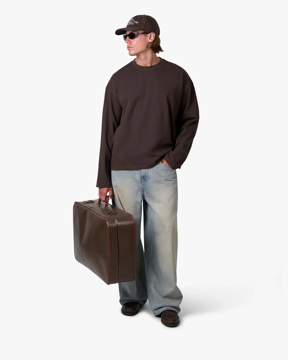 Blank Boxy Longsleeve | Brown