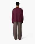Blank Boxy Longsleeve | Burgundy