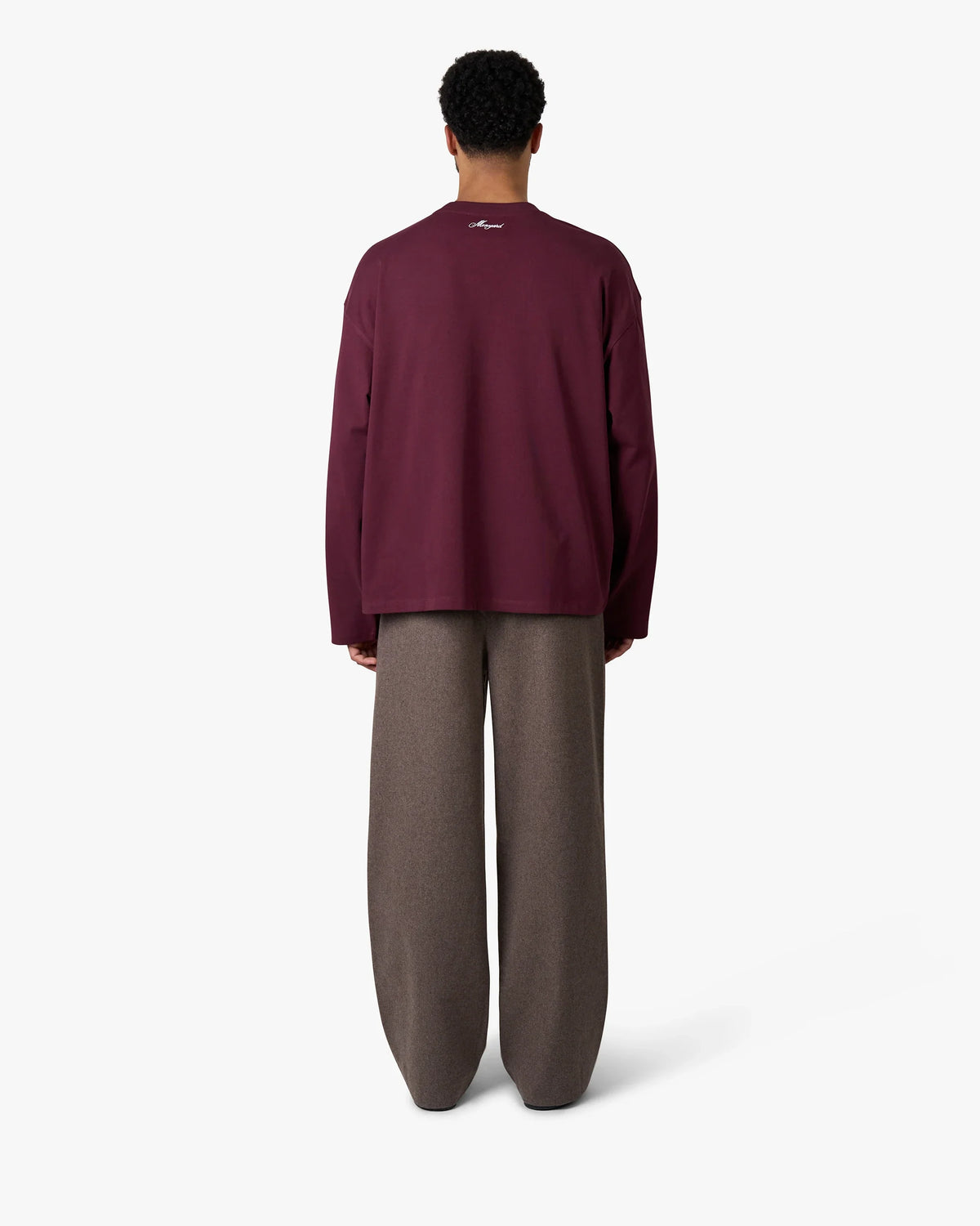 Blank Boxy Longsleeve | Burgundy