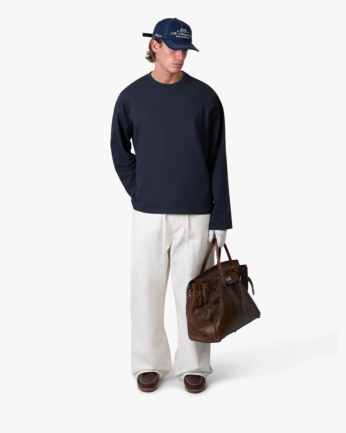 Blank Boxy Longsleeve | Navy