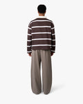 Broker Longsleeve Polo | Brown/Ecru