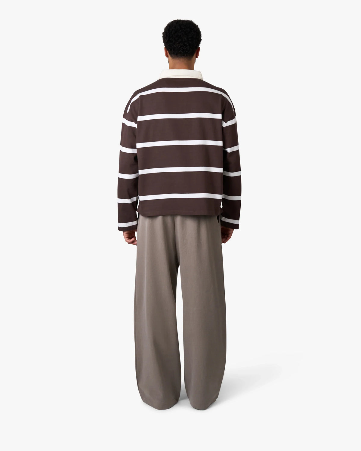 Broker Longsleeve Polo | Brown/Ecru
