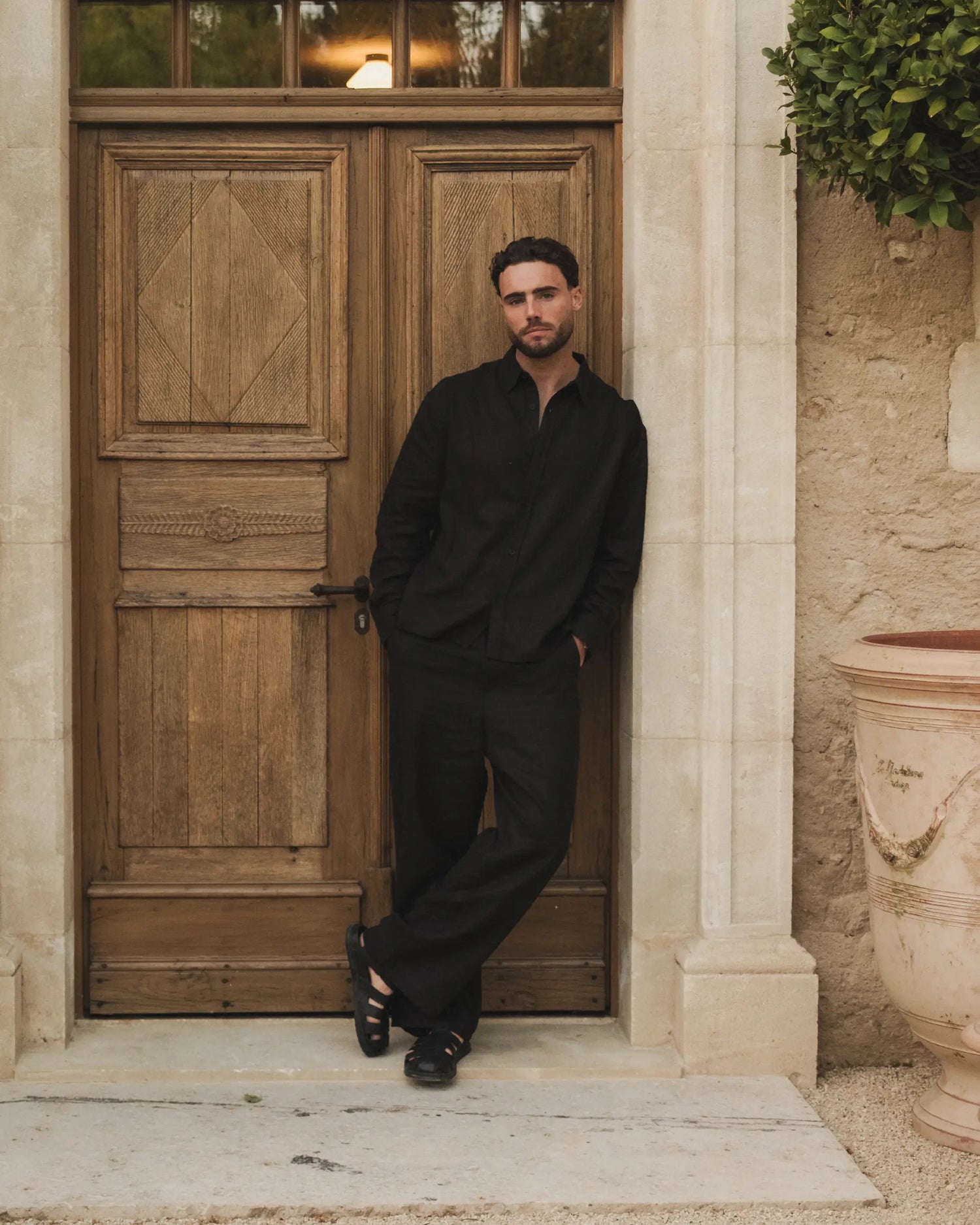 Cannes Linen Set | Black