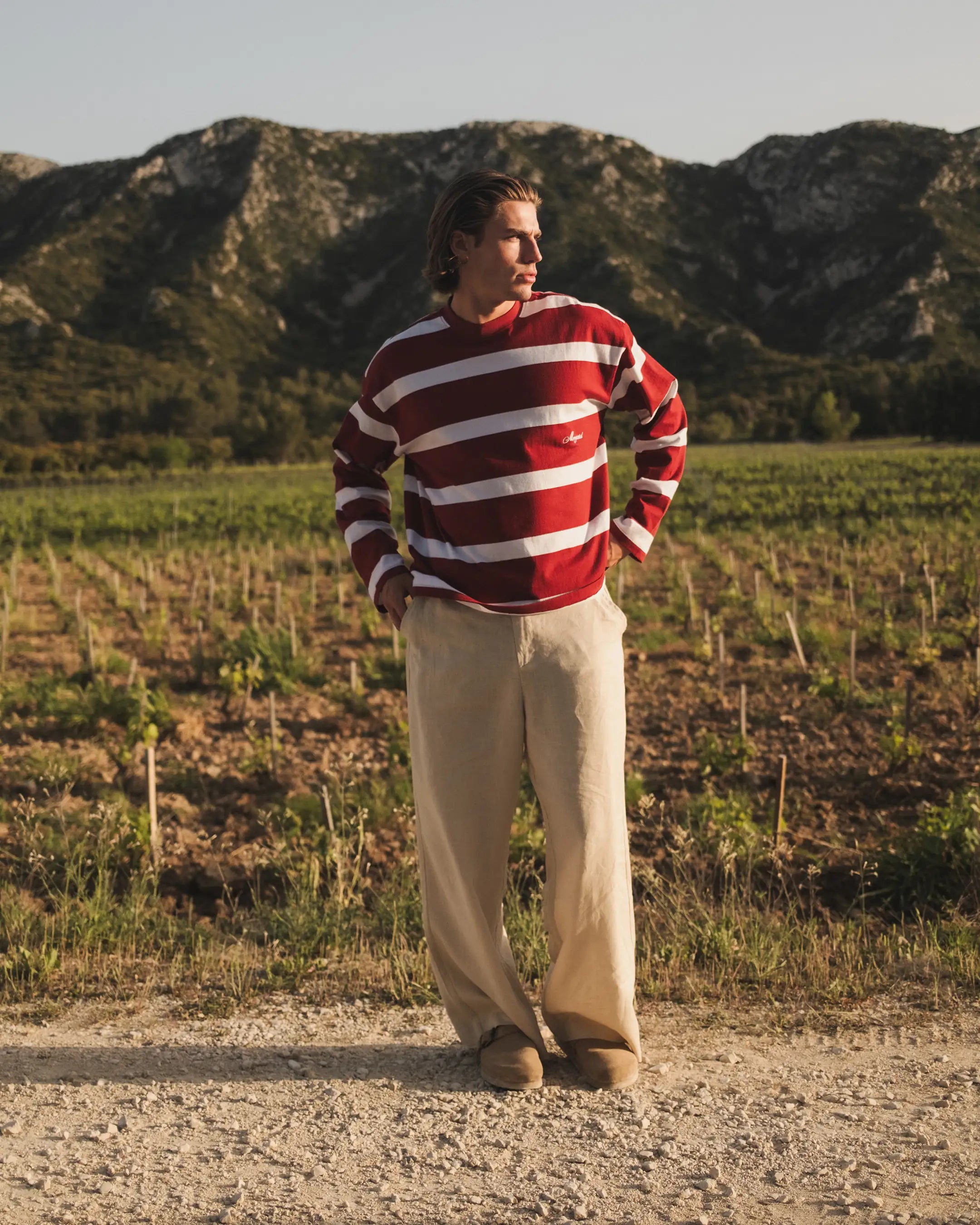 Striped Boxy Longsleeve | Red/White
