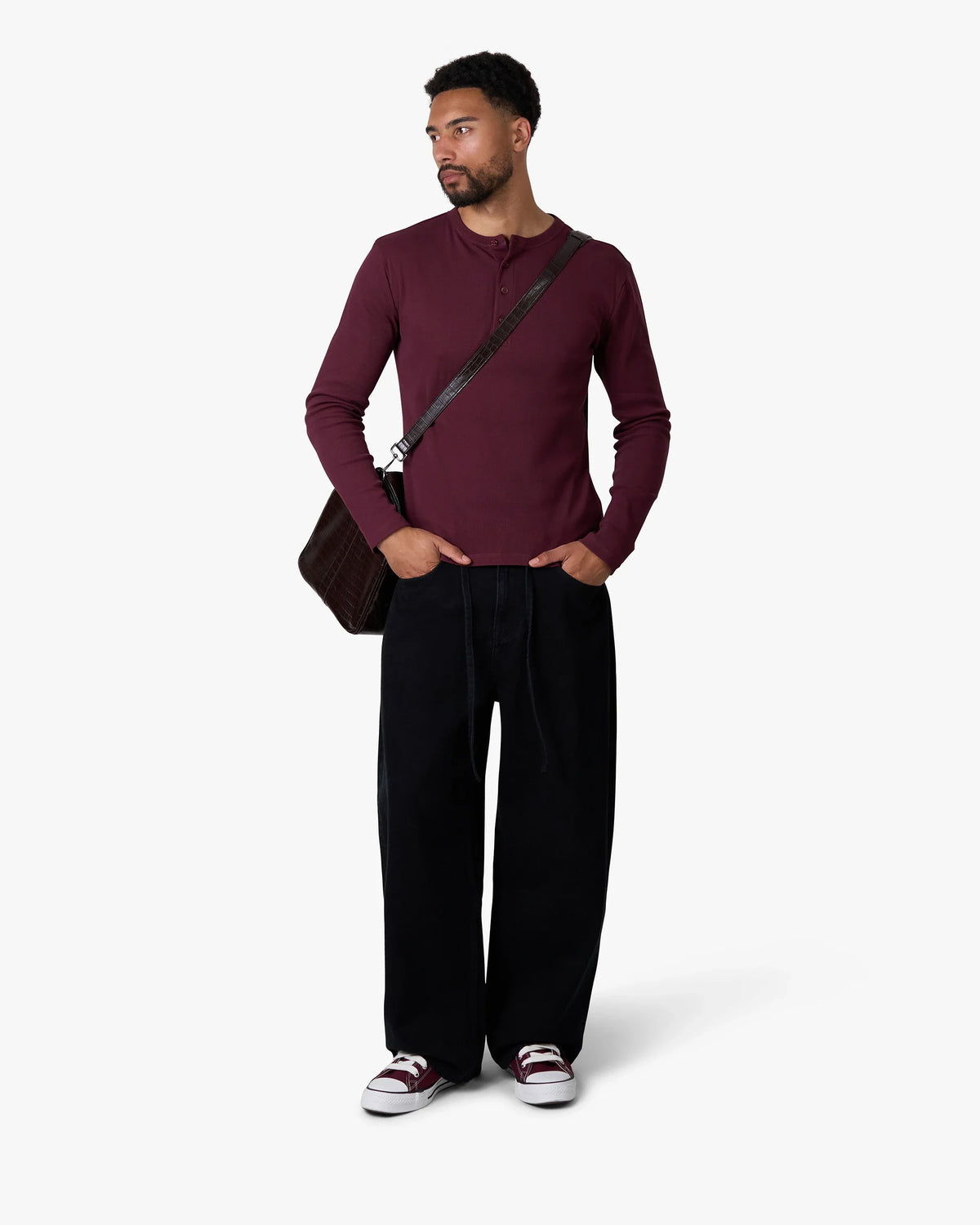 Henley Longsleeve | Burgundy